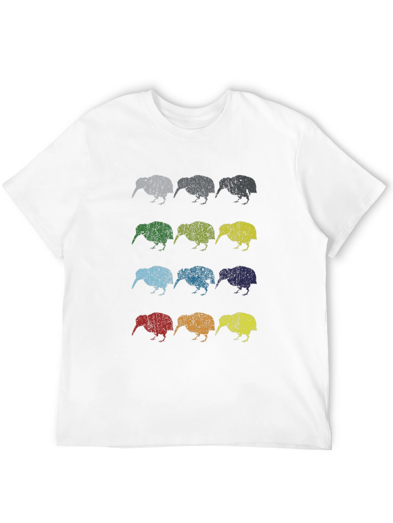 Black Retro Kiwi Bird Graphic T-Shirt view 12