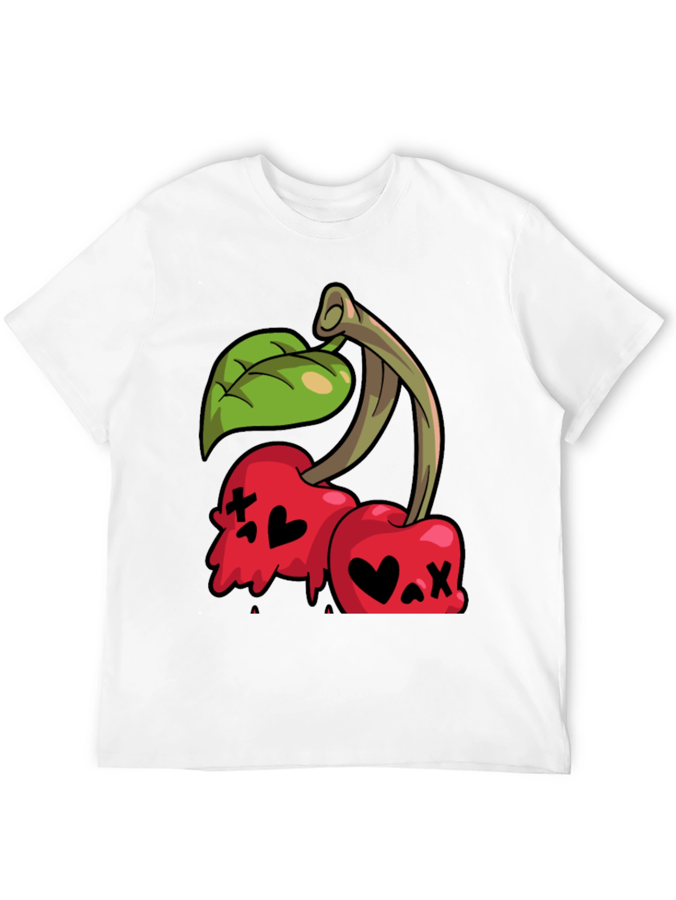 Black Cherry Skull Graphic Tee - Edgy Style view 12