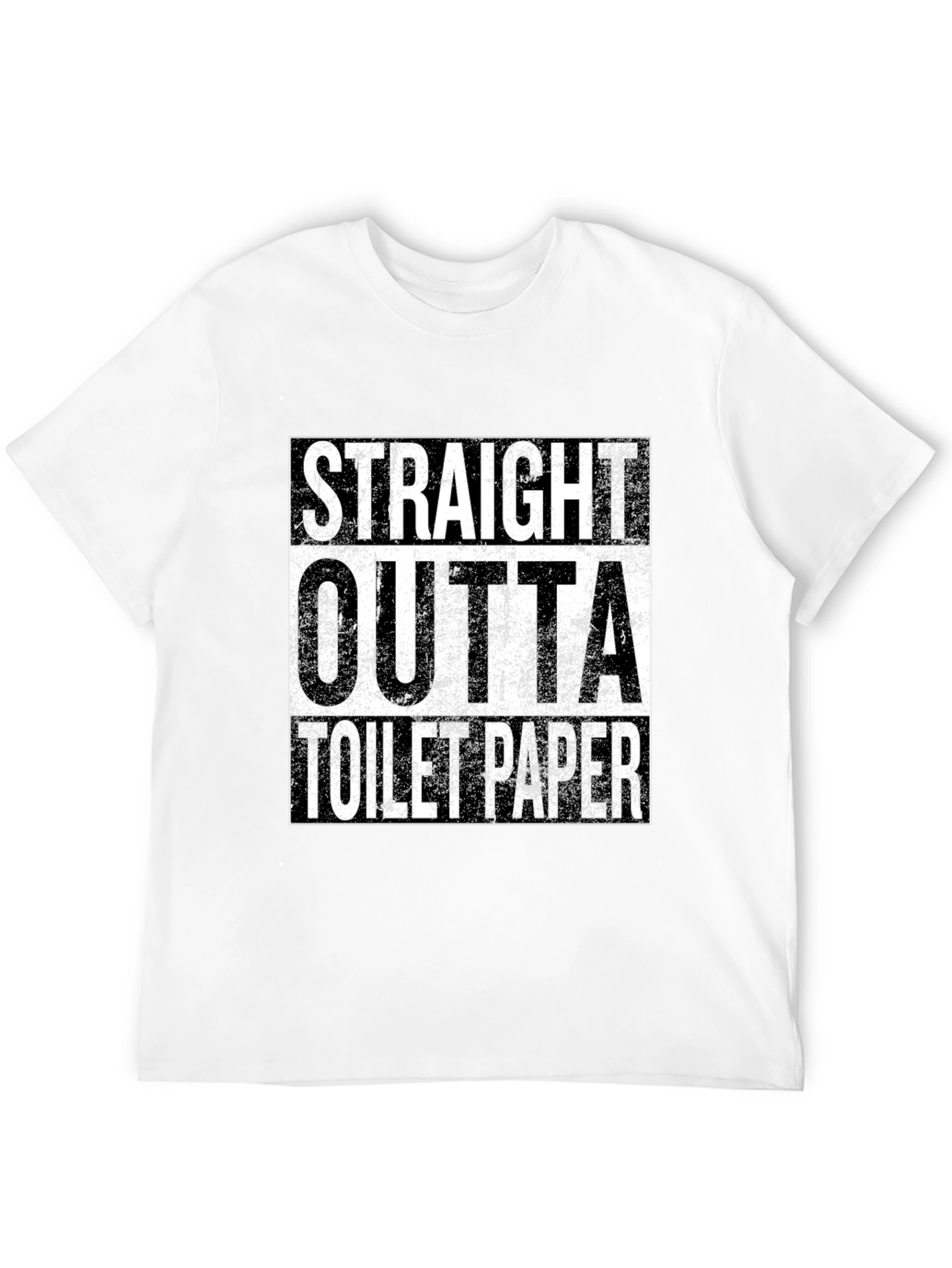 Black Straight Outta Toilet Paper - Novelty Tee view 12