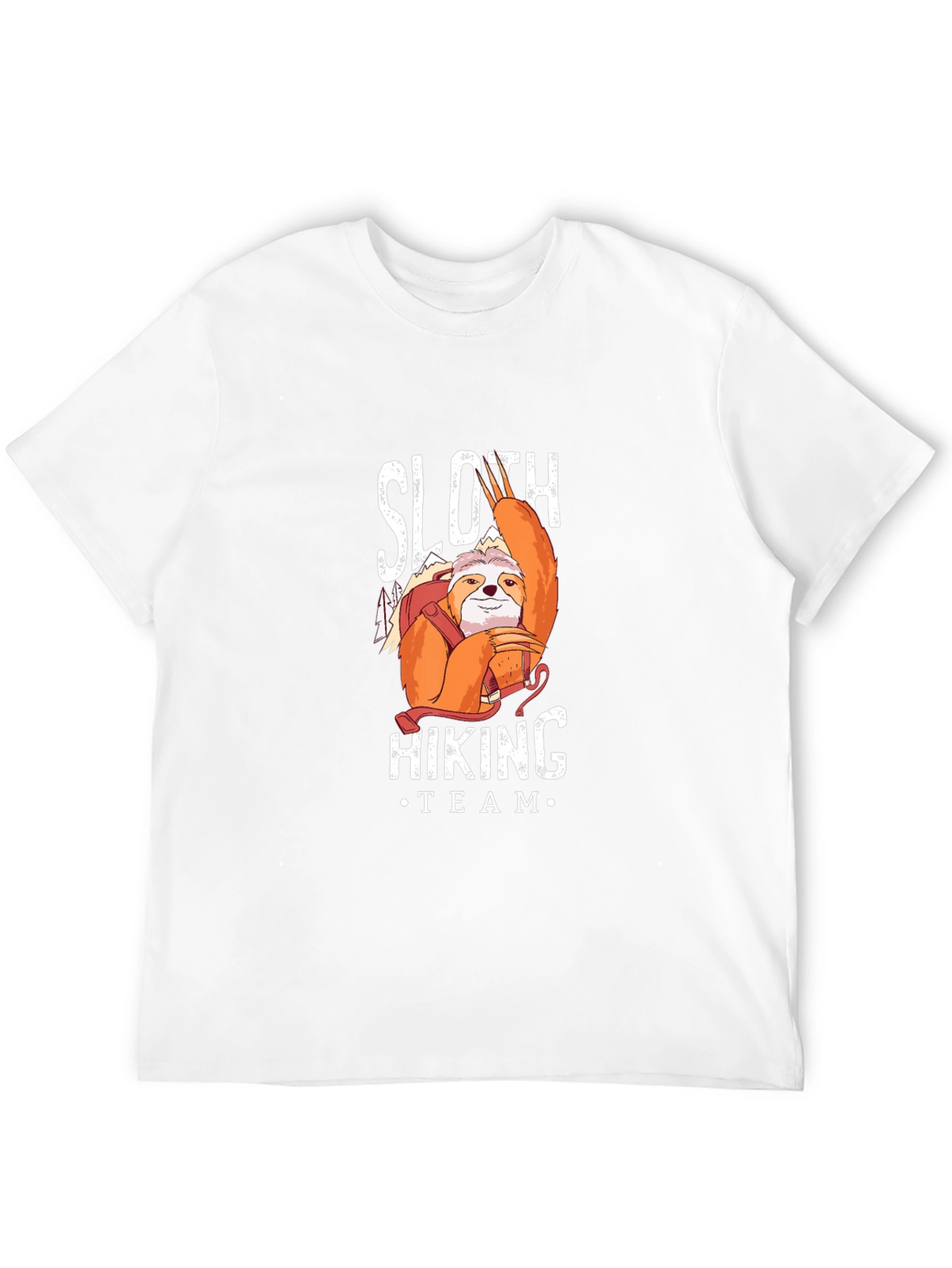 Black Sloth Hiking Team Black T-Shirt view 12