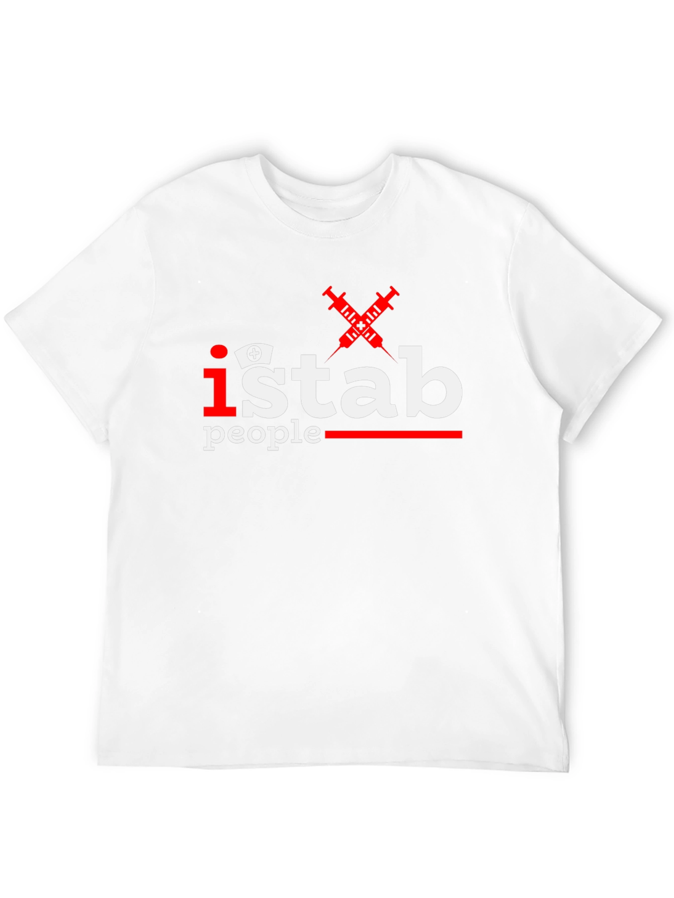 Black I Stab People Funny Nurse T-Shirt view 12