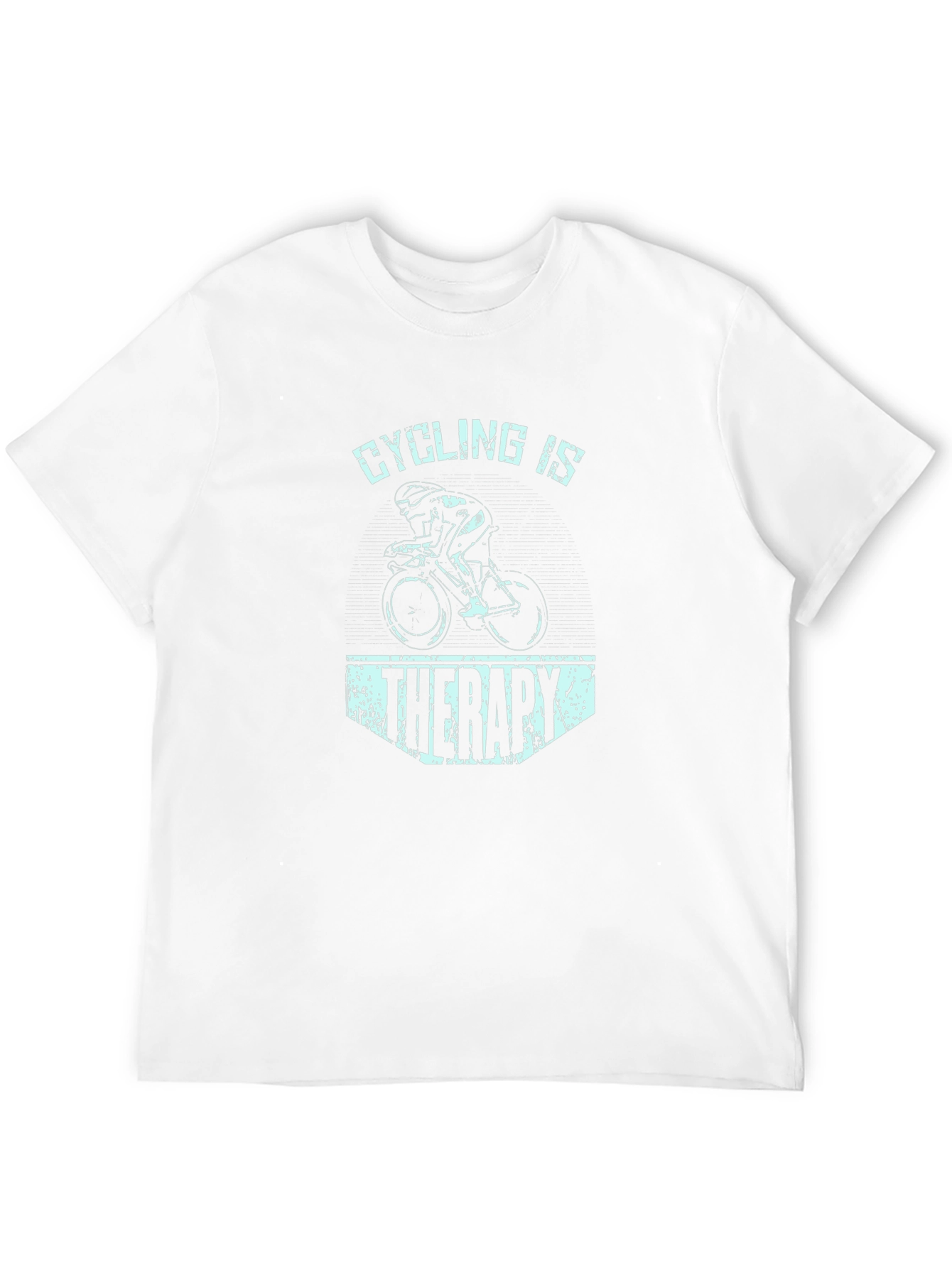 Black Cycling Therapy T-Shirt - Biker Gift view 12