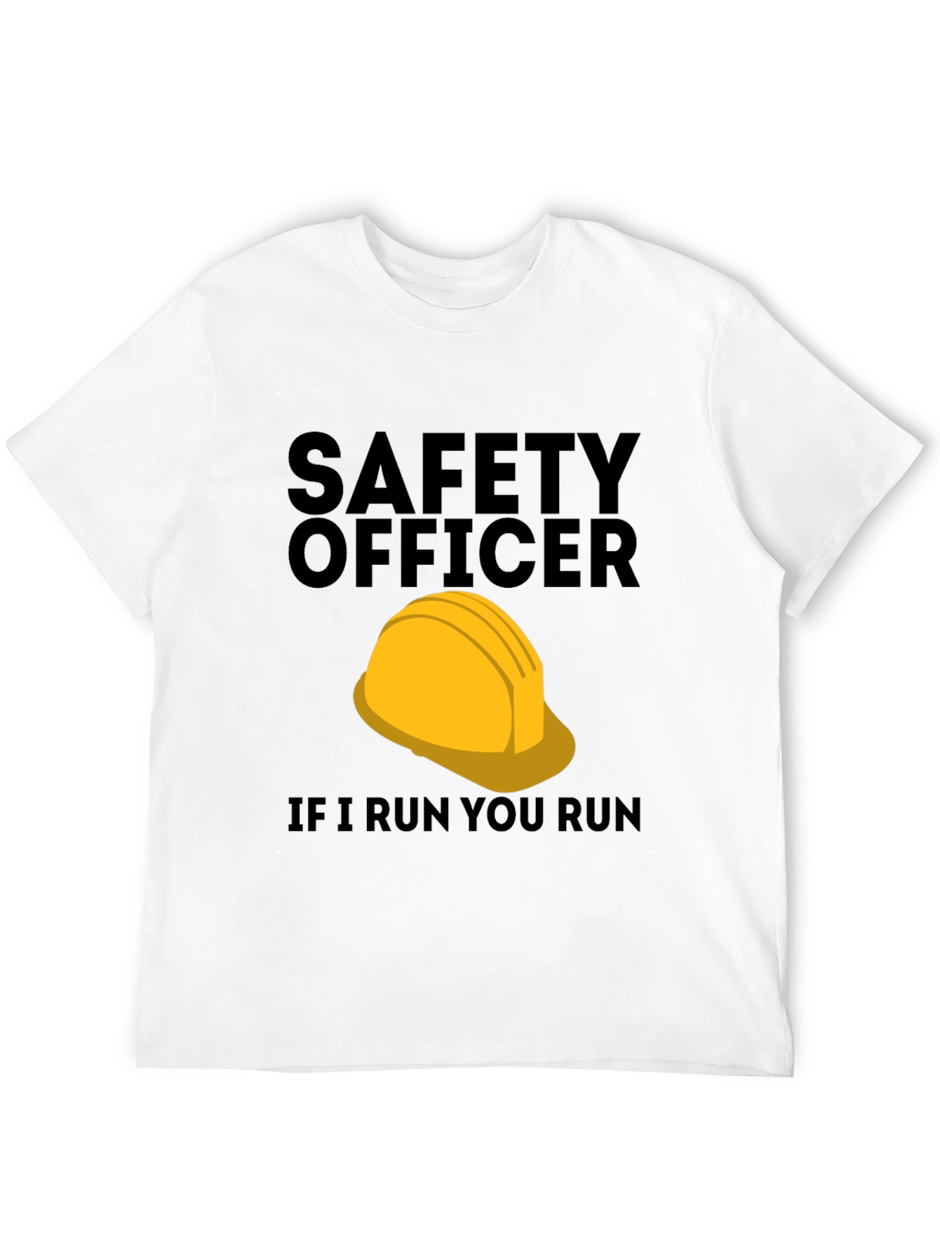 Black Safety Officer Hard Hat Graphic Tee view 12