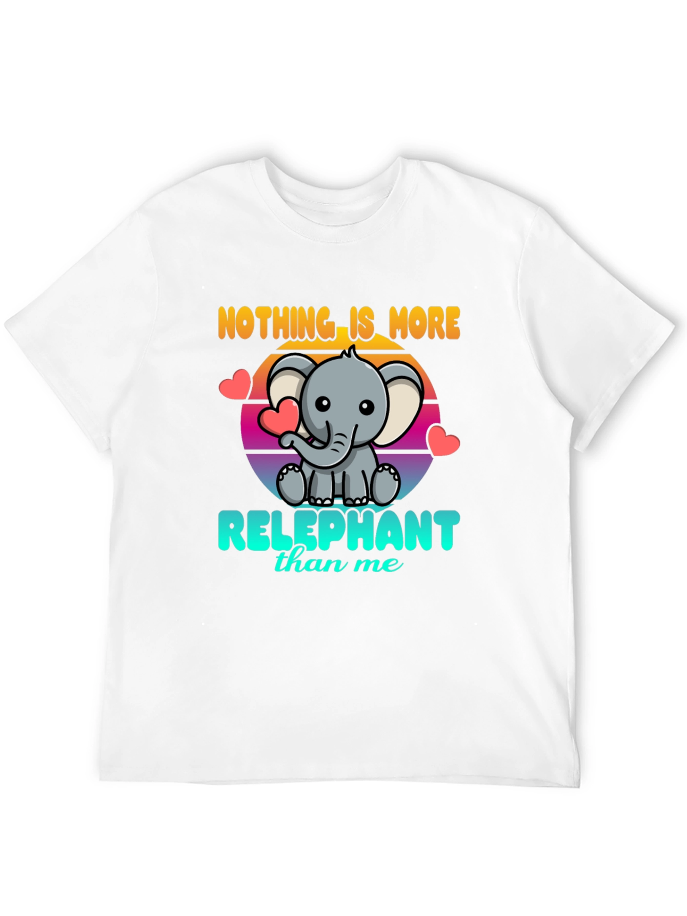 Black Relephant T-Shirt - Cute Elephant Design view 12