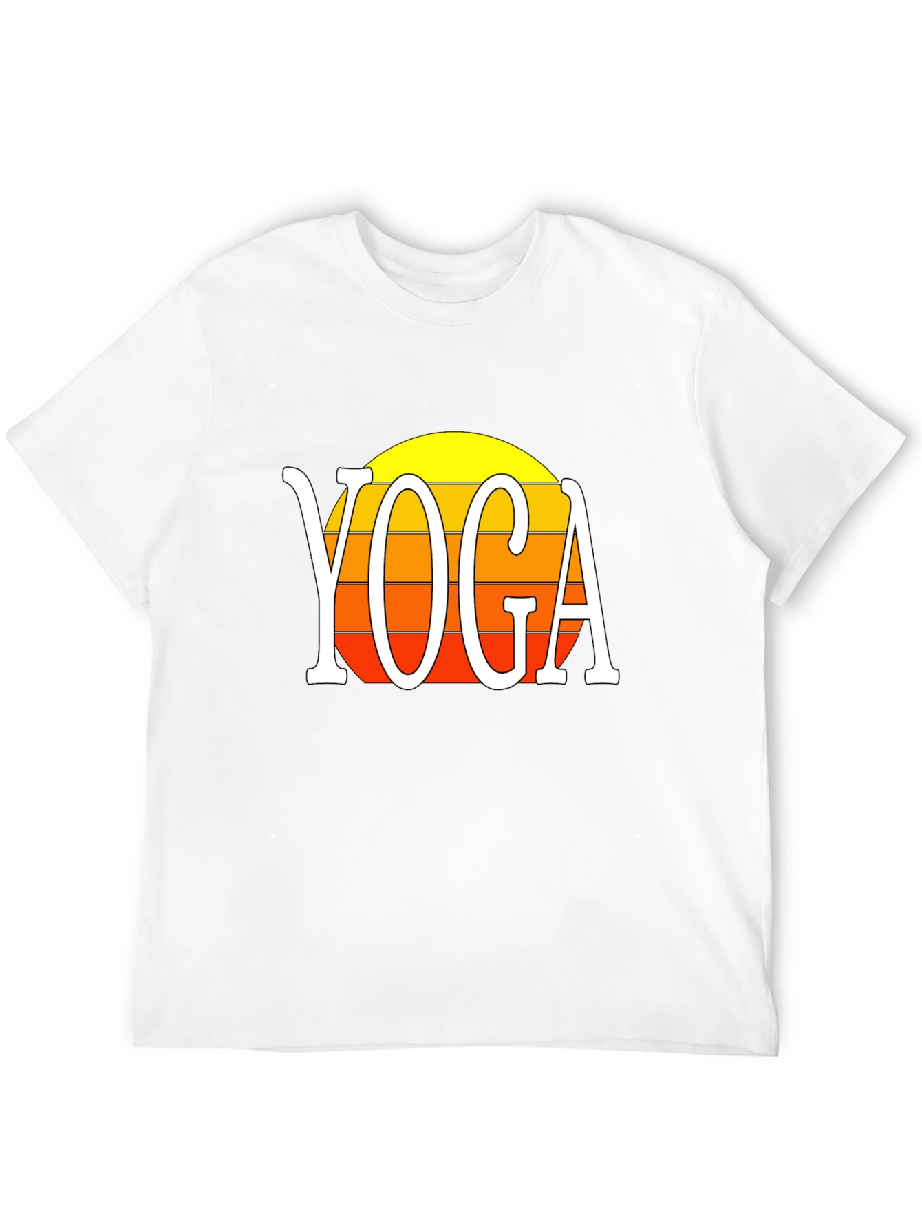 Black Yoga Sunset Graphic Tee - Retro Style Shirt view 12