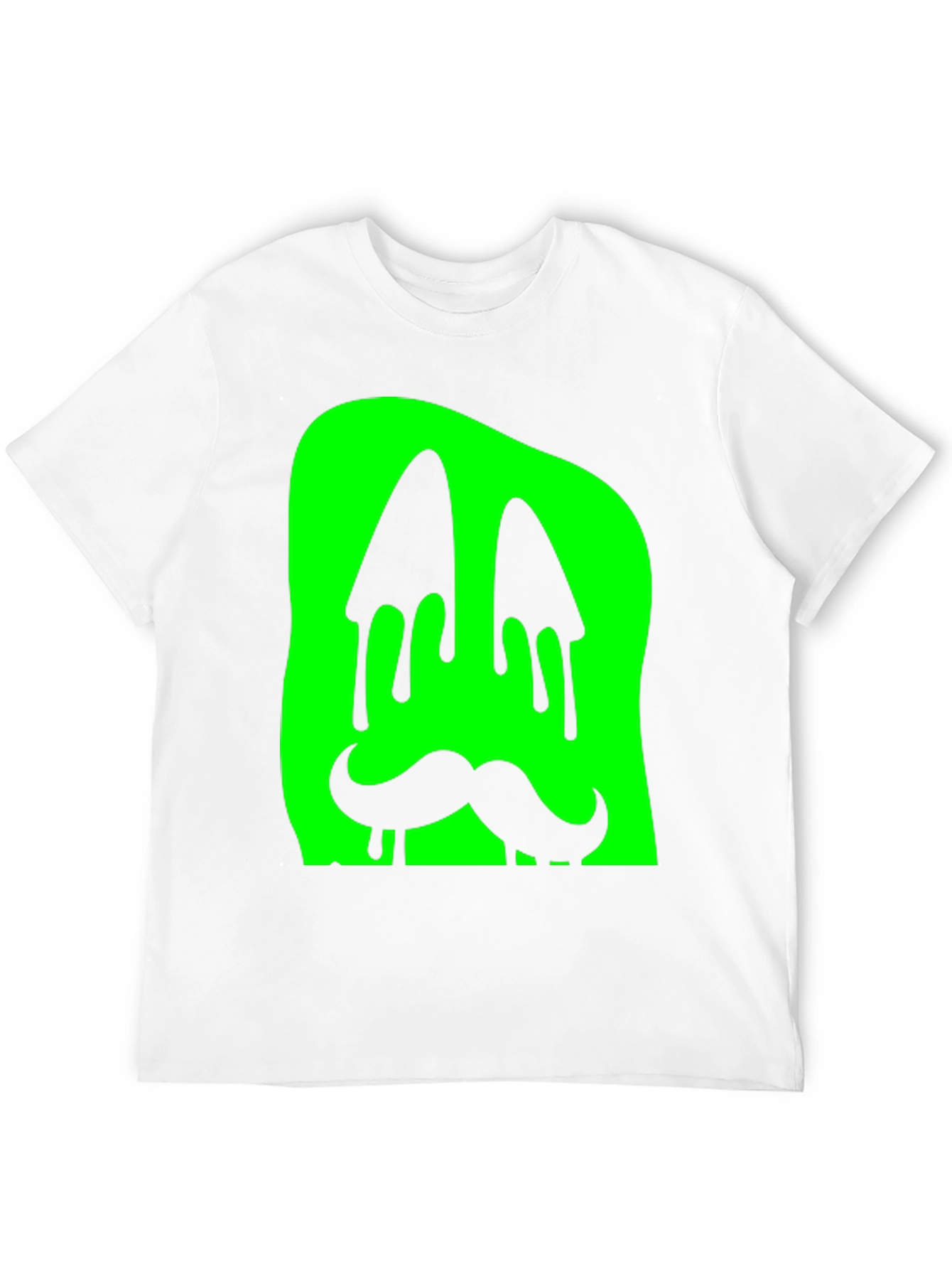 Black Green Slime Monster Face Graphic T-Shirt view 12