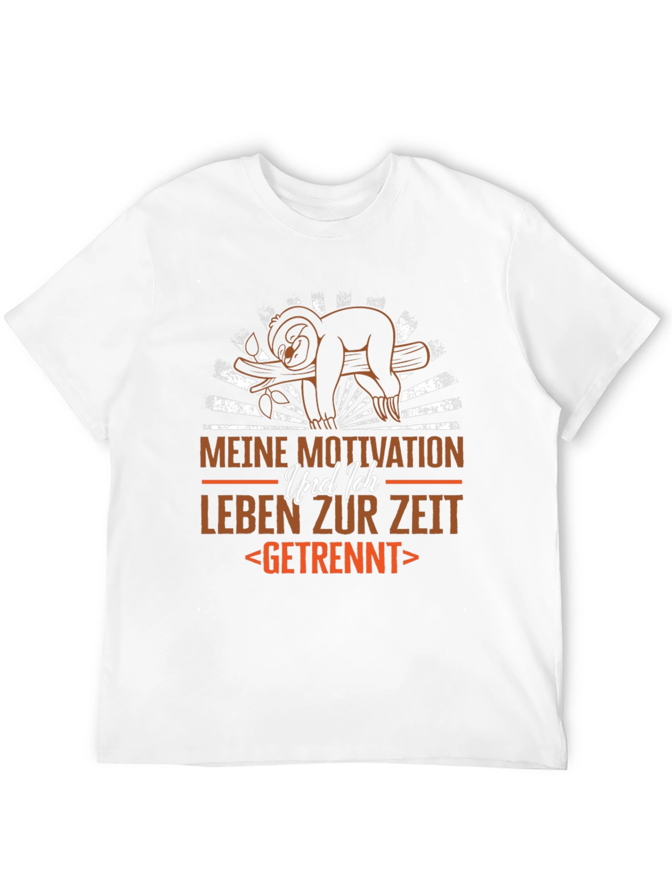 Black Funny Sloth T-Shirt: Meine Motivation view 12