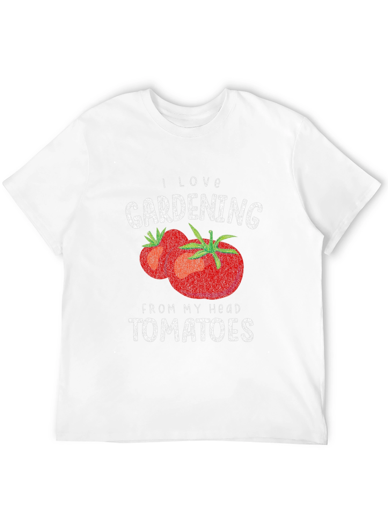 Black I Love Gardening From My Head Tomatoes Graphic T-Shirt view 12