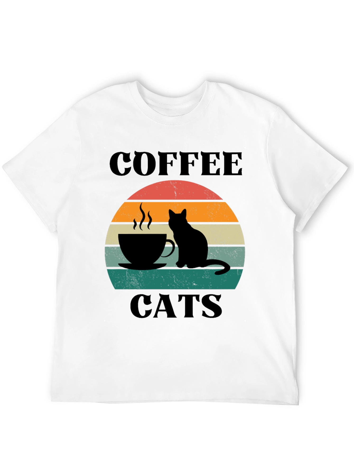 Black Coffee Cats T-Shirt view 12