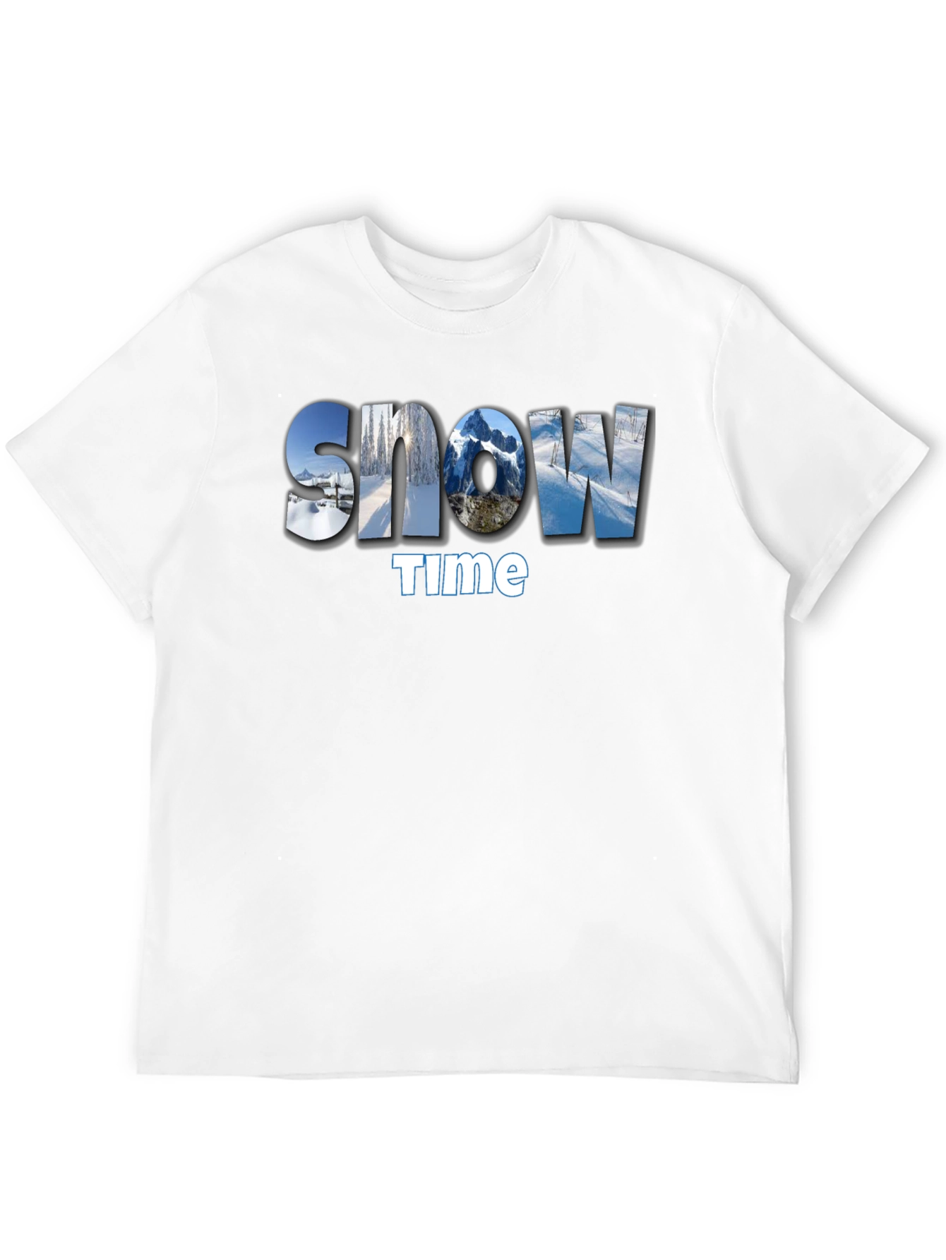 Black Snow Time Graphic Tee - Winter Adventure Style view 12