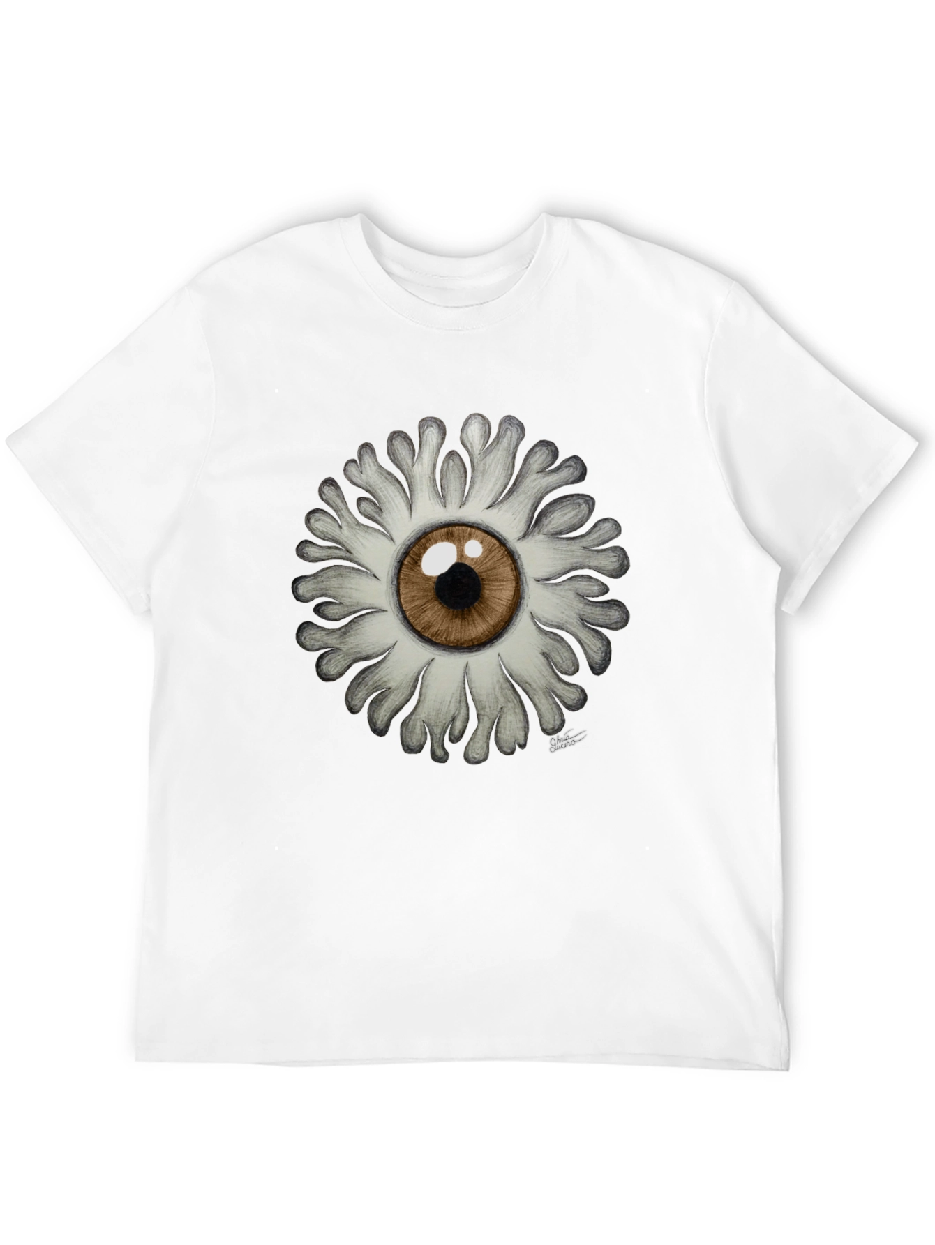 Black Eye Flower Graphic T-Shirt - Unique Design! view 12