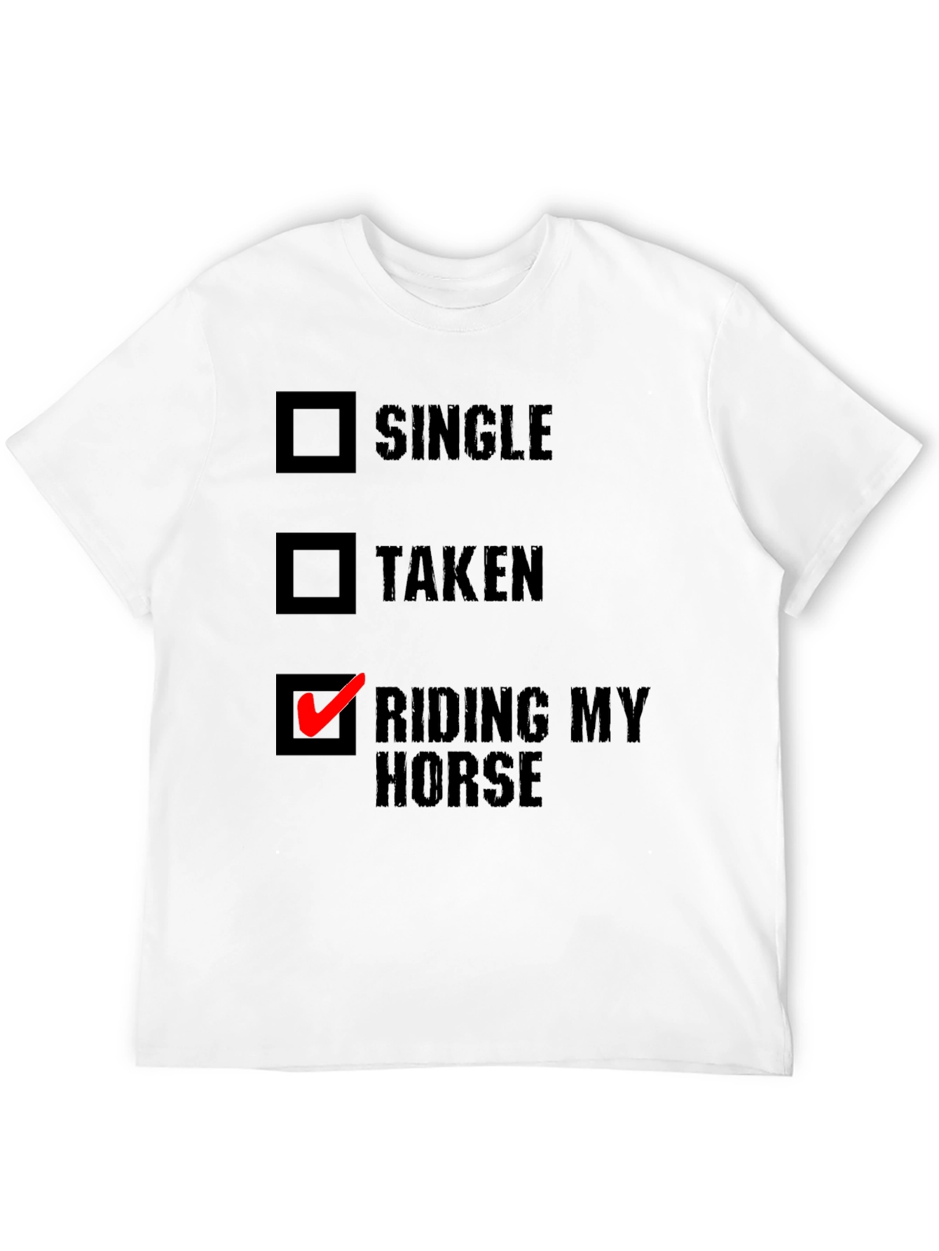 Black Riding My Horse T-Shirt - Novelty Equestrian Tee view 12