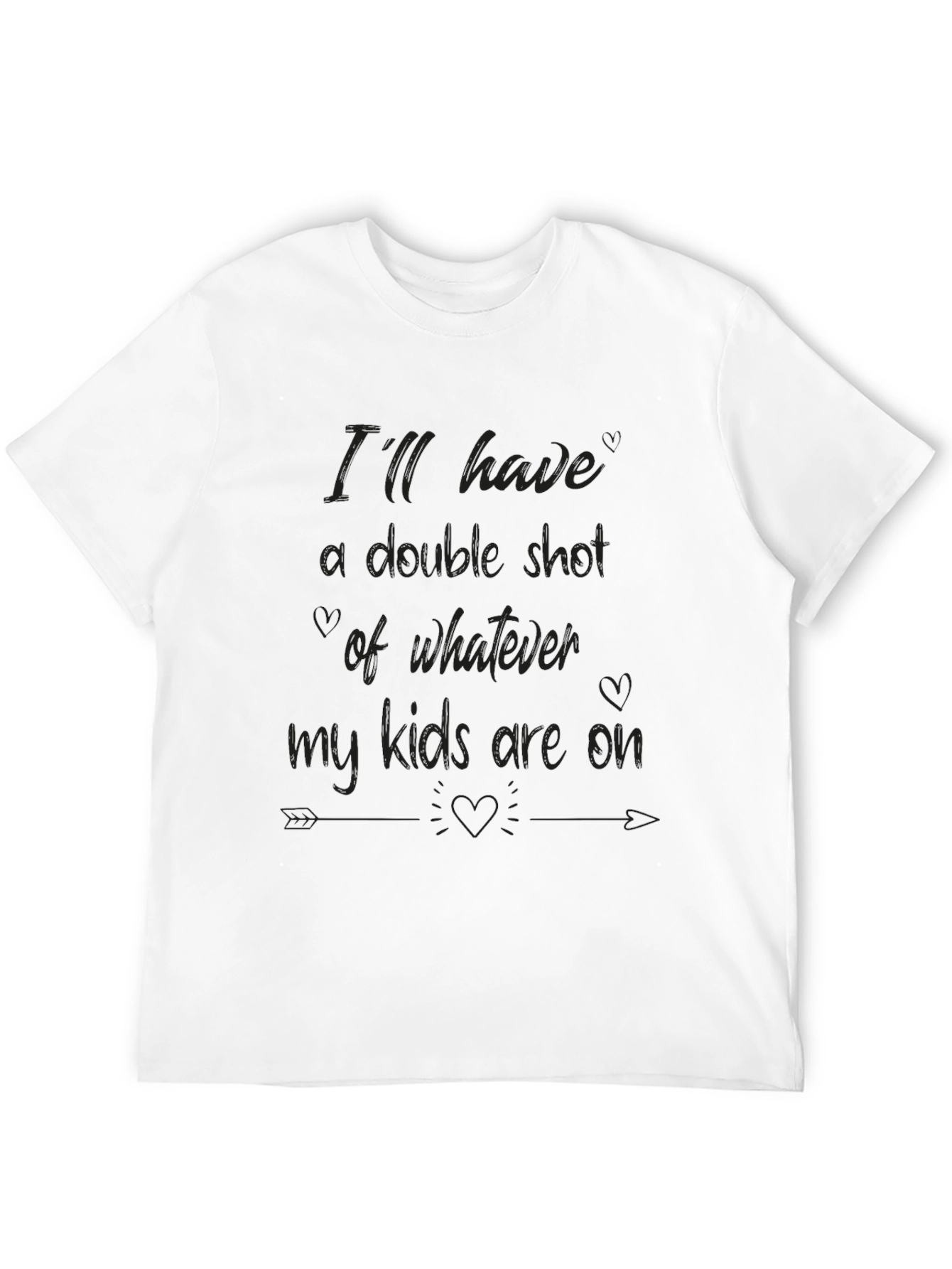 Black Funny Parenting T-Shirt: I'll Have a Double Shot view 12