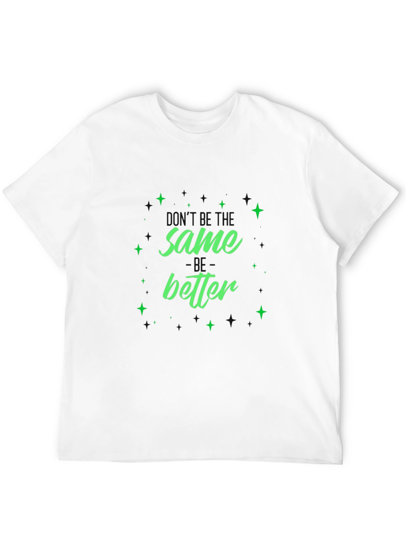 Black Same Better Green Graphic Black T-Shirt view 12