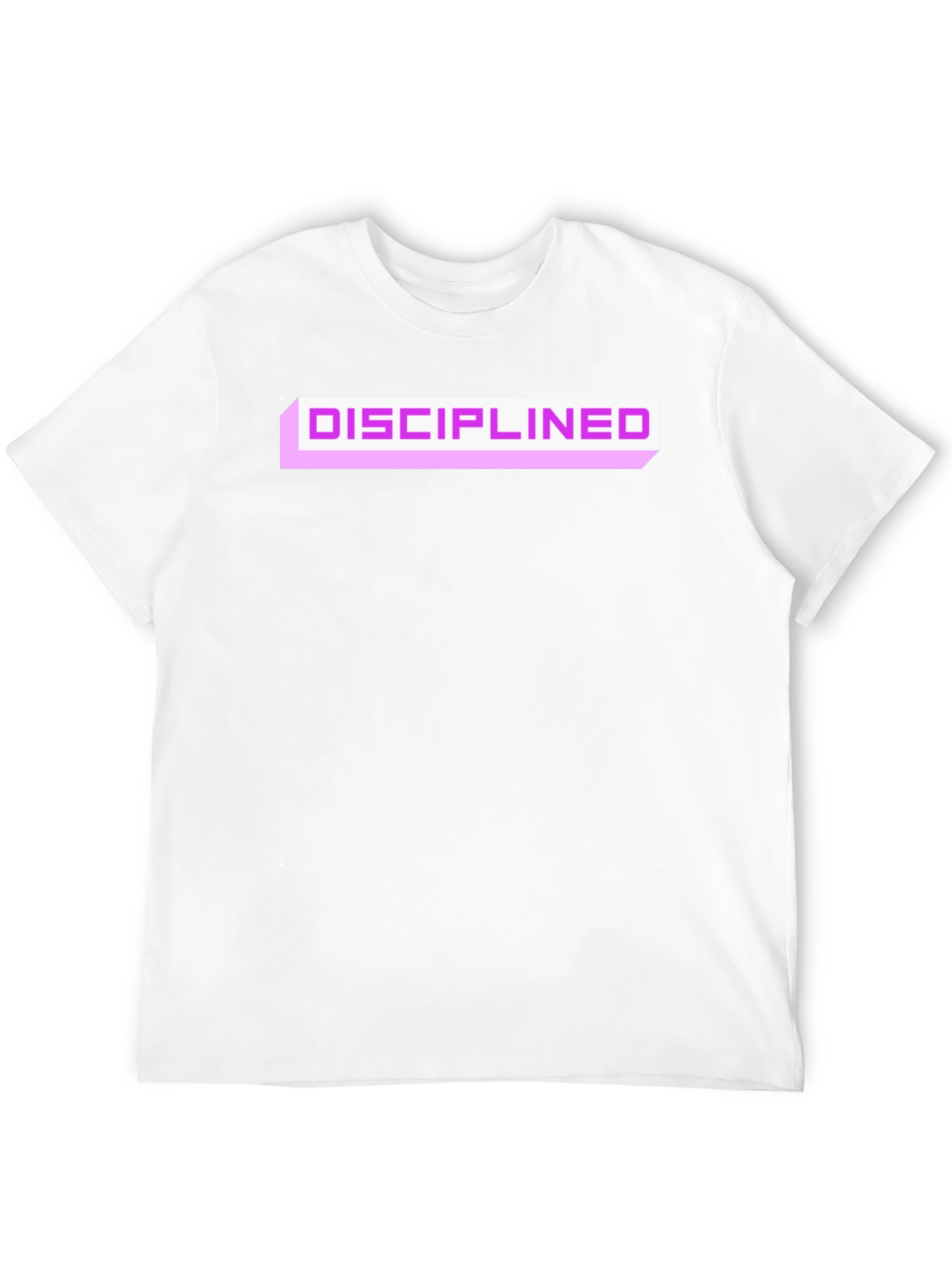 Black Disciplined Graphic Tee - Black Cotton Blend Casual T-Shirt view 12