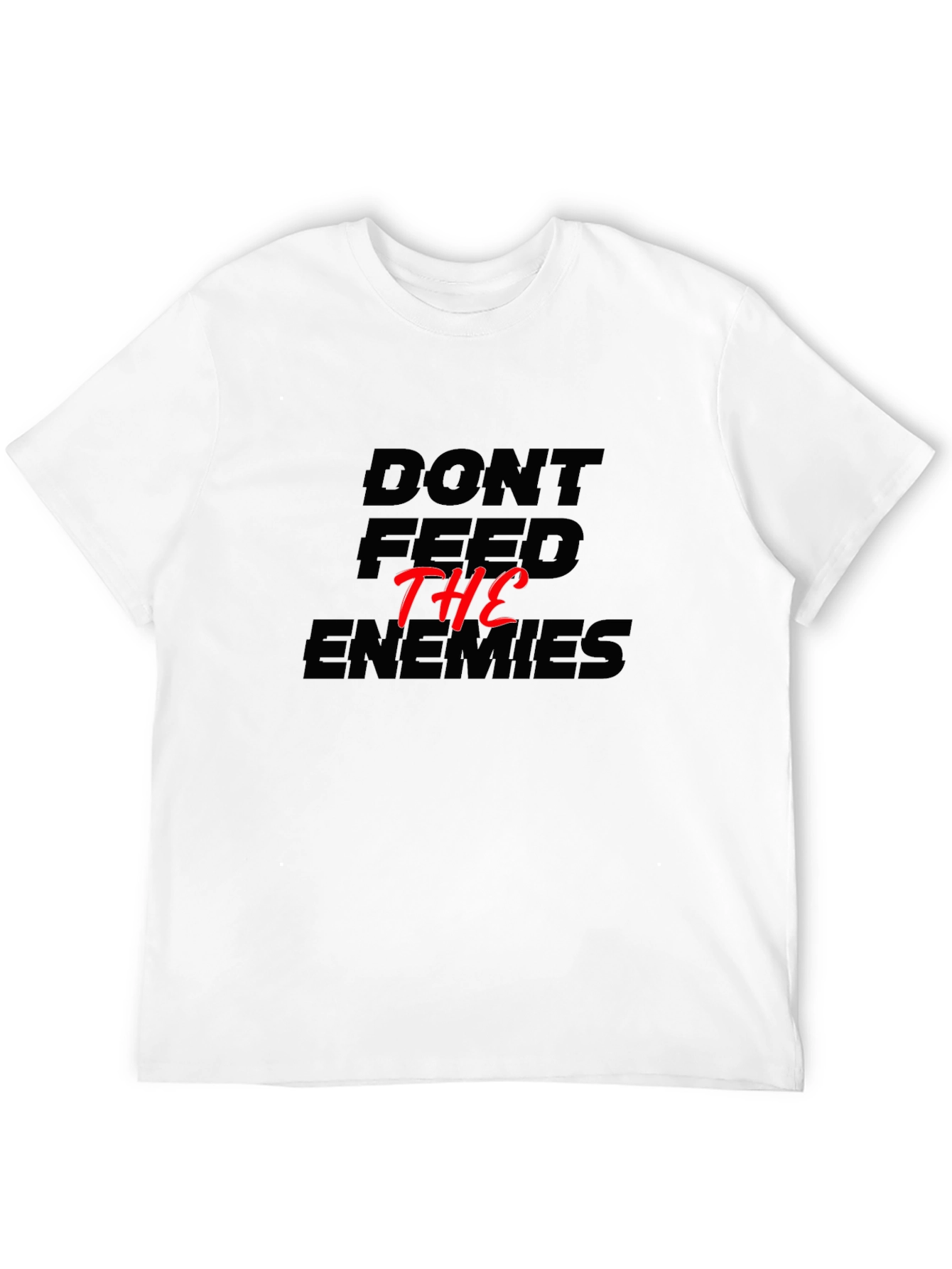Black Don't Feed The Enemies Graphic Tee - Black view 12