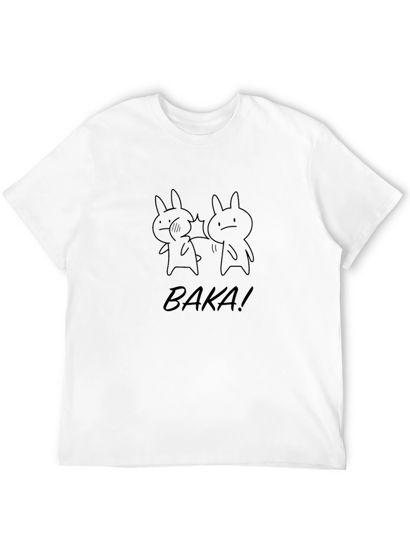 Black Baka! Anime Inspired Black Graphic Tee view 12