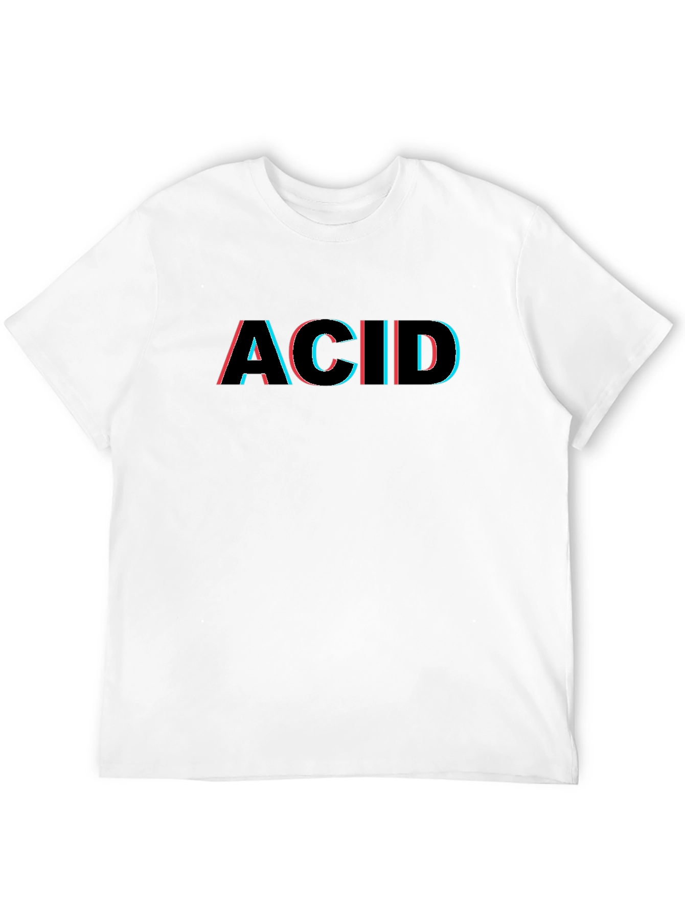 Black ACID Graphic Print Men's Black T-Shirt view 12