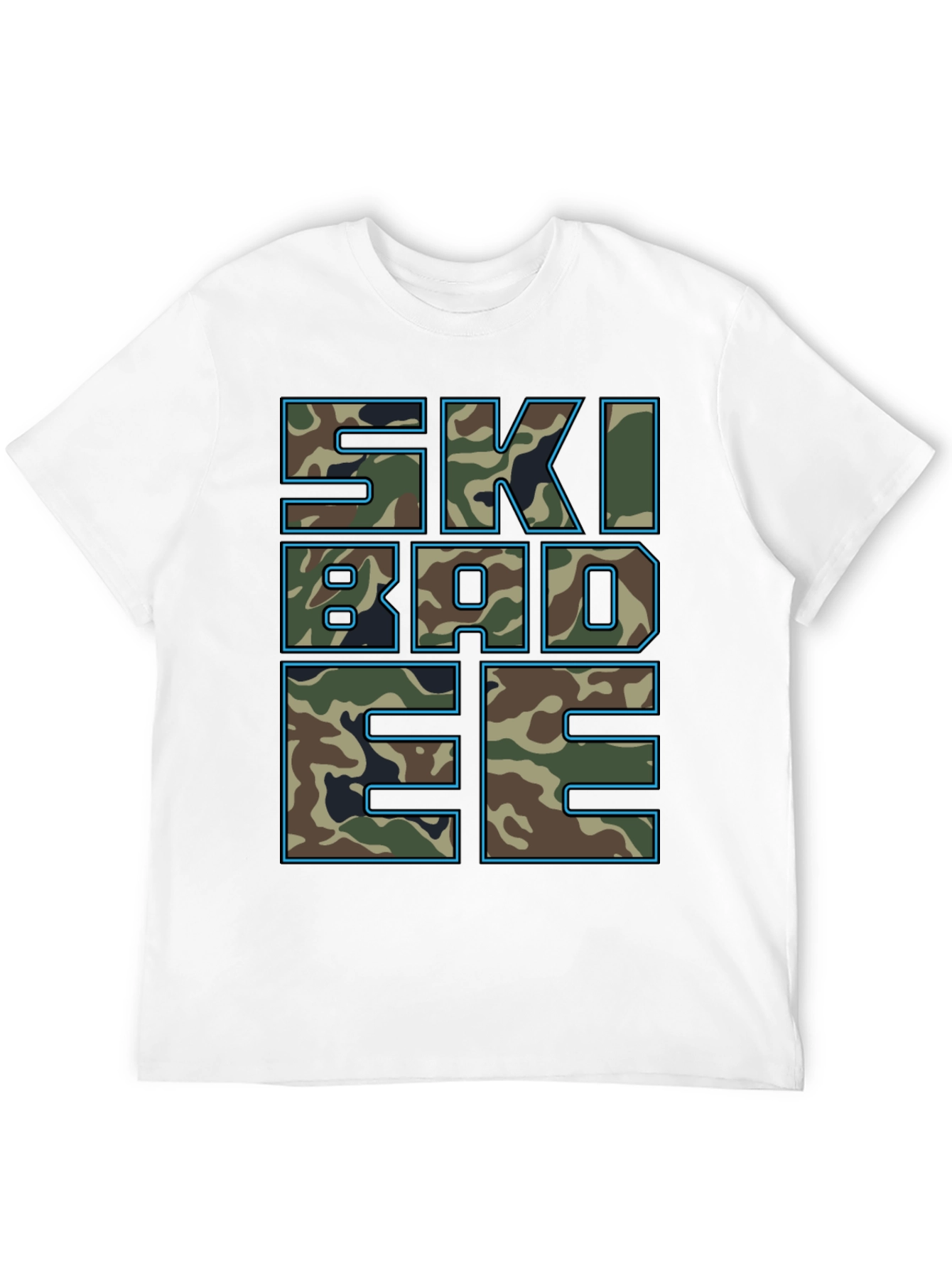 Black Skibadee Camo Graphic Tee - Cool Casual Style view 12