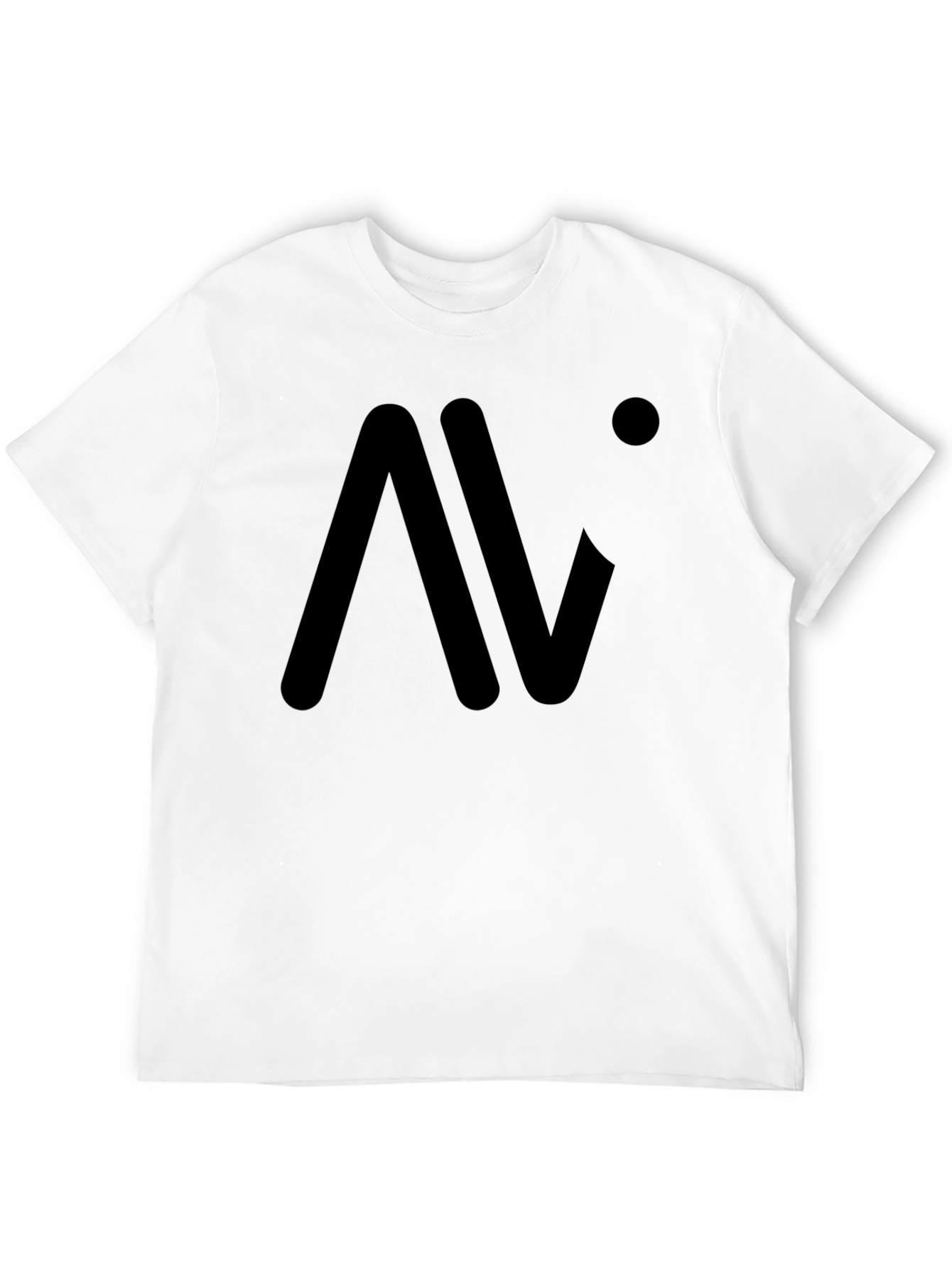 Black Modern Black Graphic Tee: AV Logo view 12