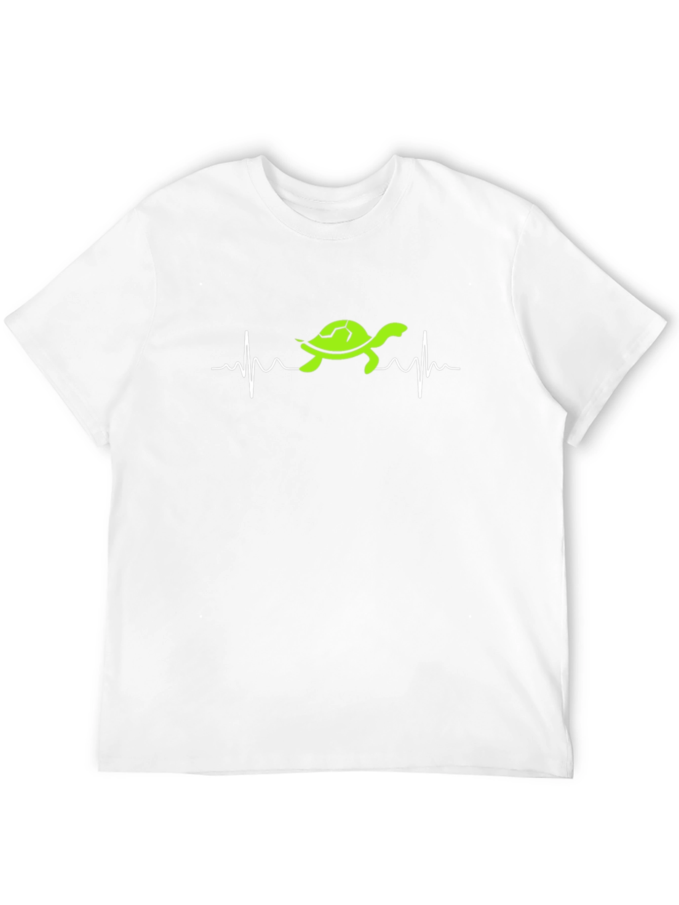 Black Turtle Heartbeat Graphic Tee - Men's Black T-Shirt view 12