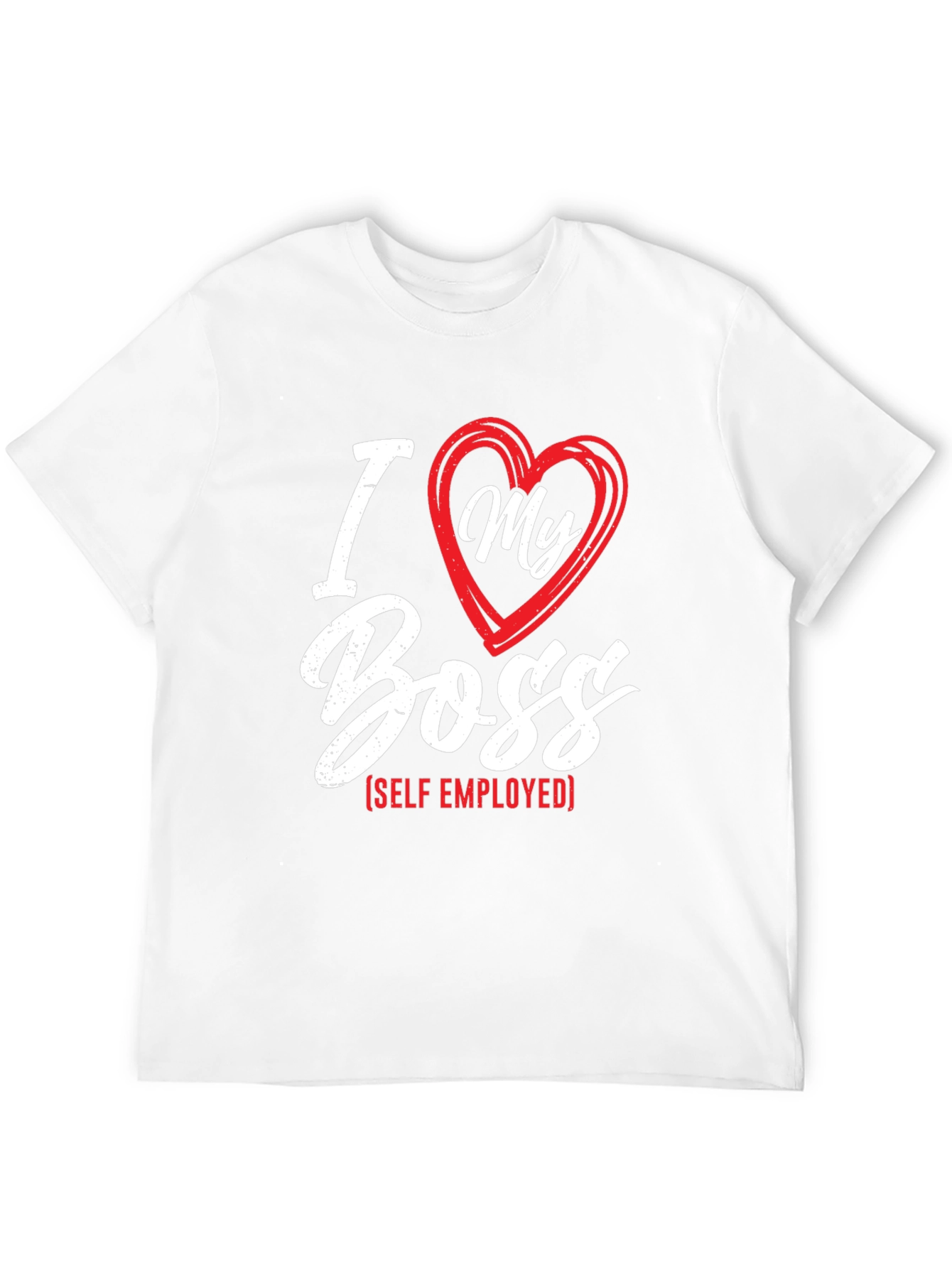 Black I Love My Boss - Self Employed Black T-Shirt view 12