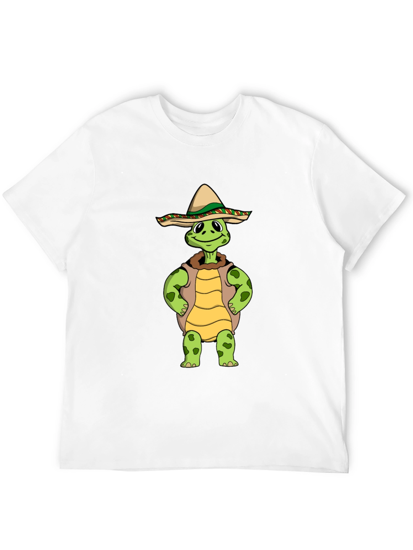 Black Funny Turtle Sombrero Graphic T-Shirt view 12