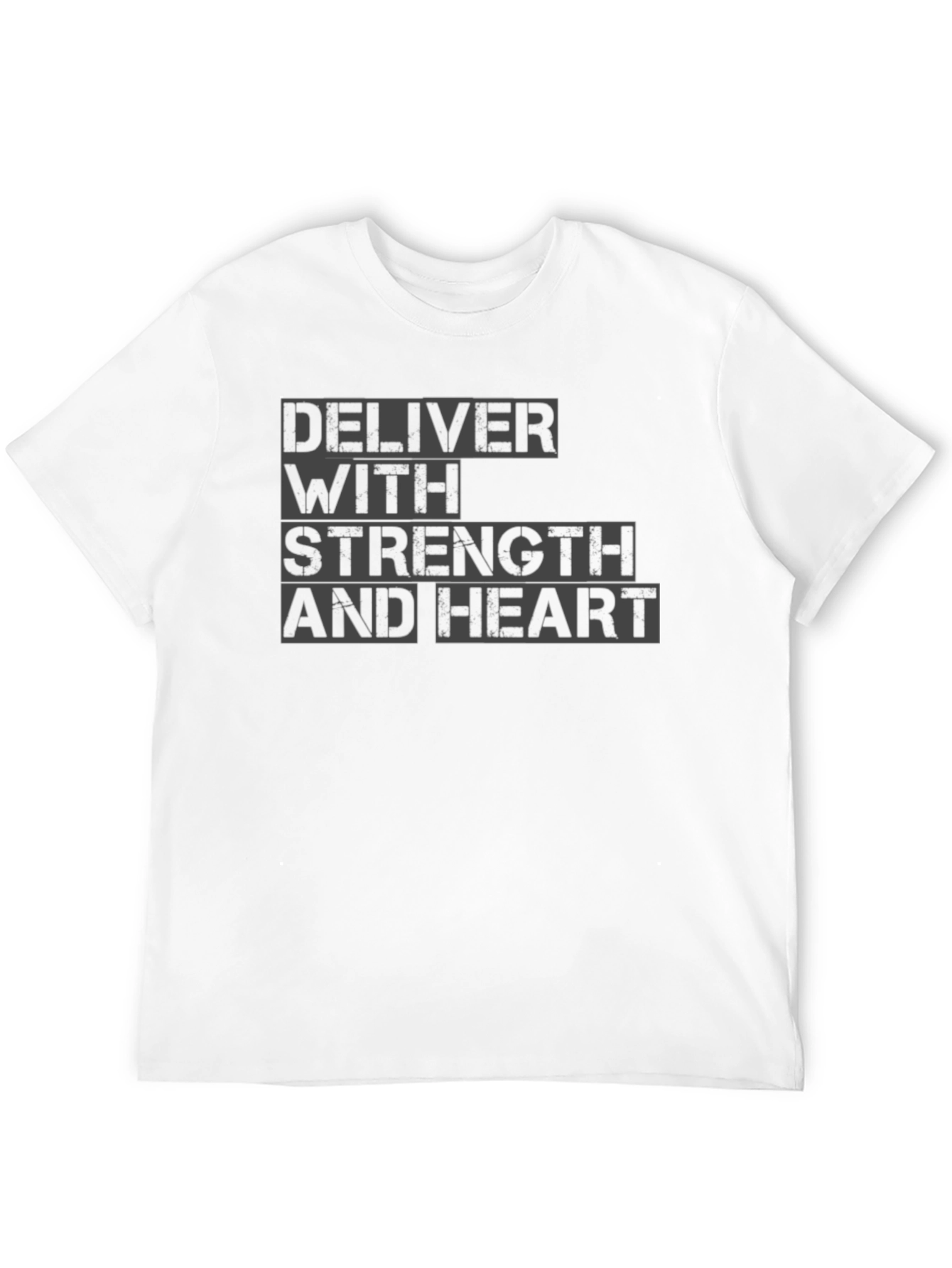 Black Deliver with Strength and Heart T-Shirt view 12