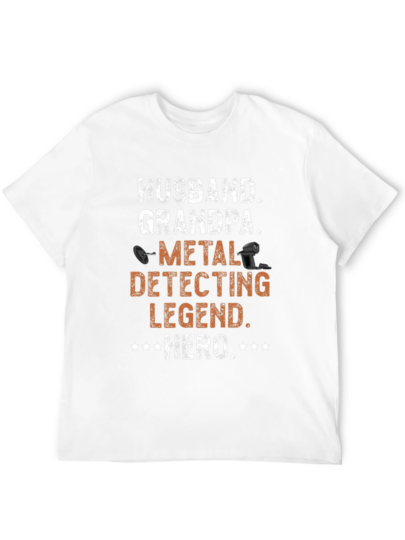 Black Husband Grandpa Metal Detecting Legend Hero T-Shirt view 12