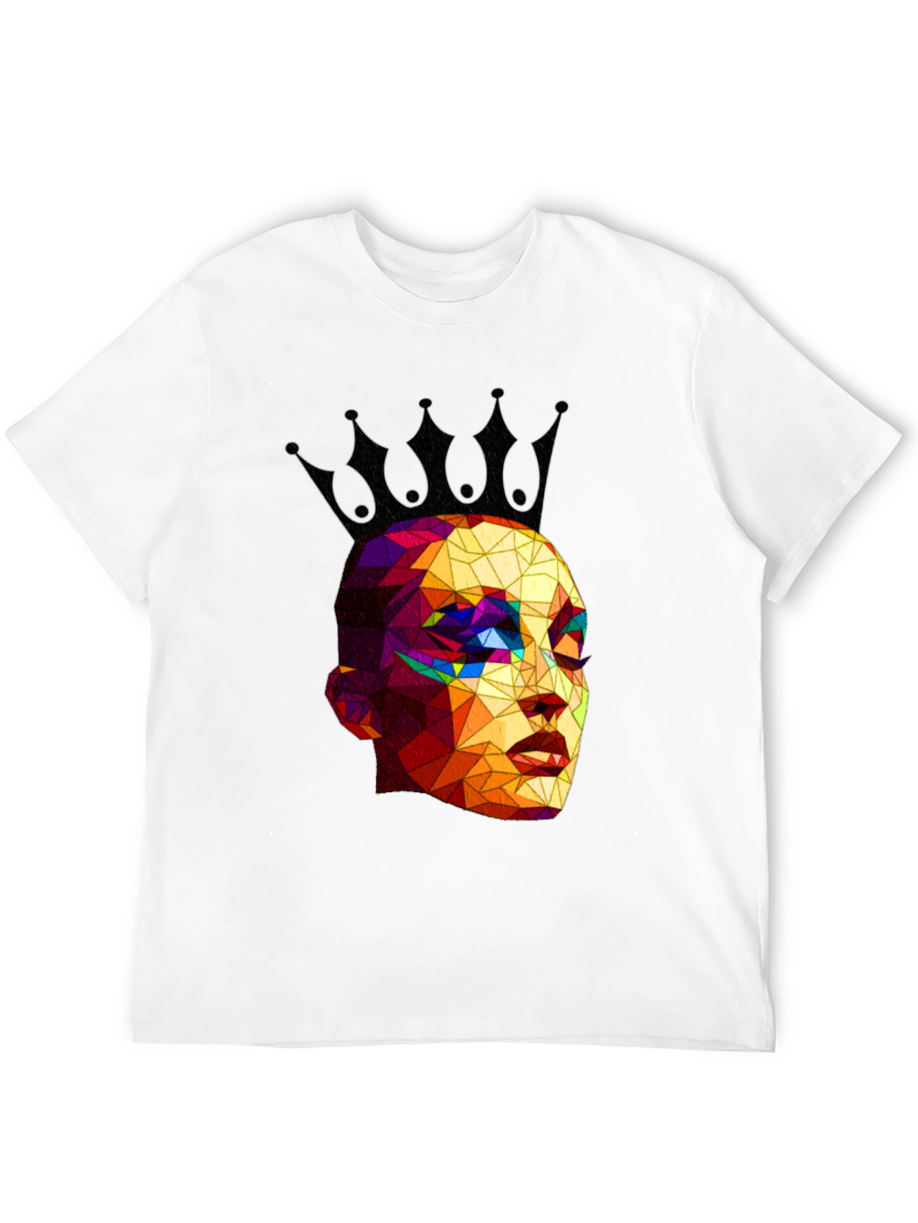 Black Geometric Queen Black T-Shirt view 12