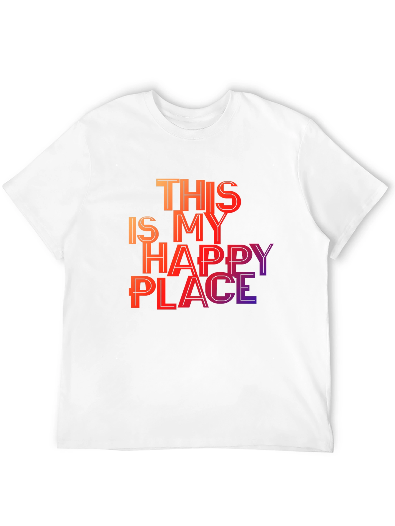 Black Happy Place Graphic T-Shirt - Unisex view 12
