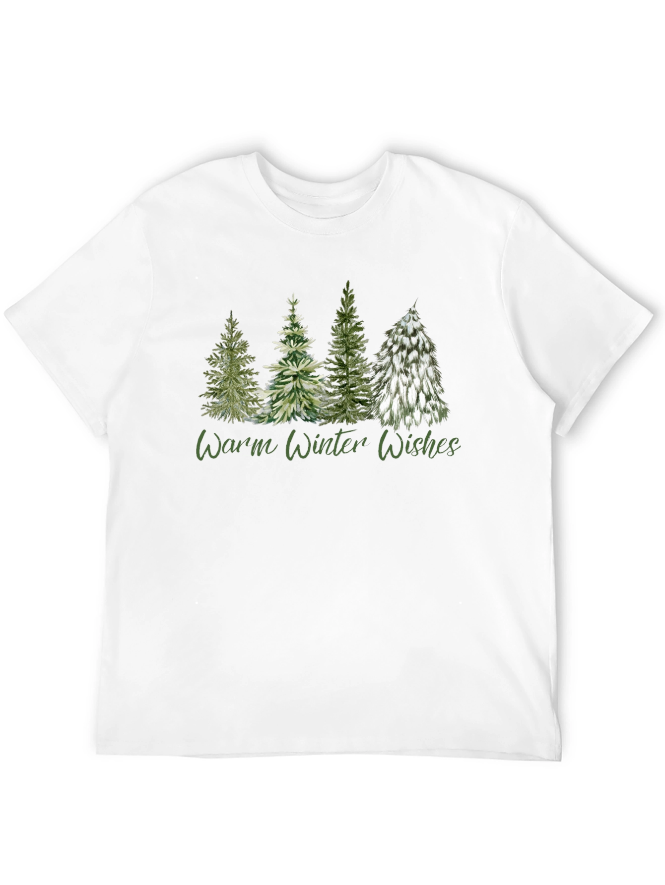 Black Warm Winter Wishes Tree Graphic Tee view 12