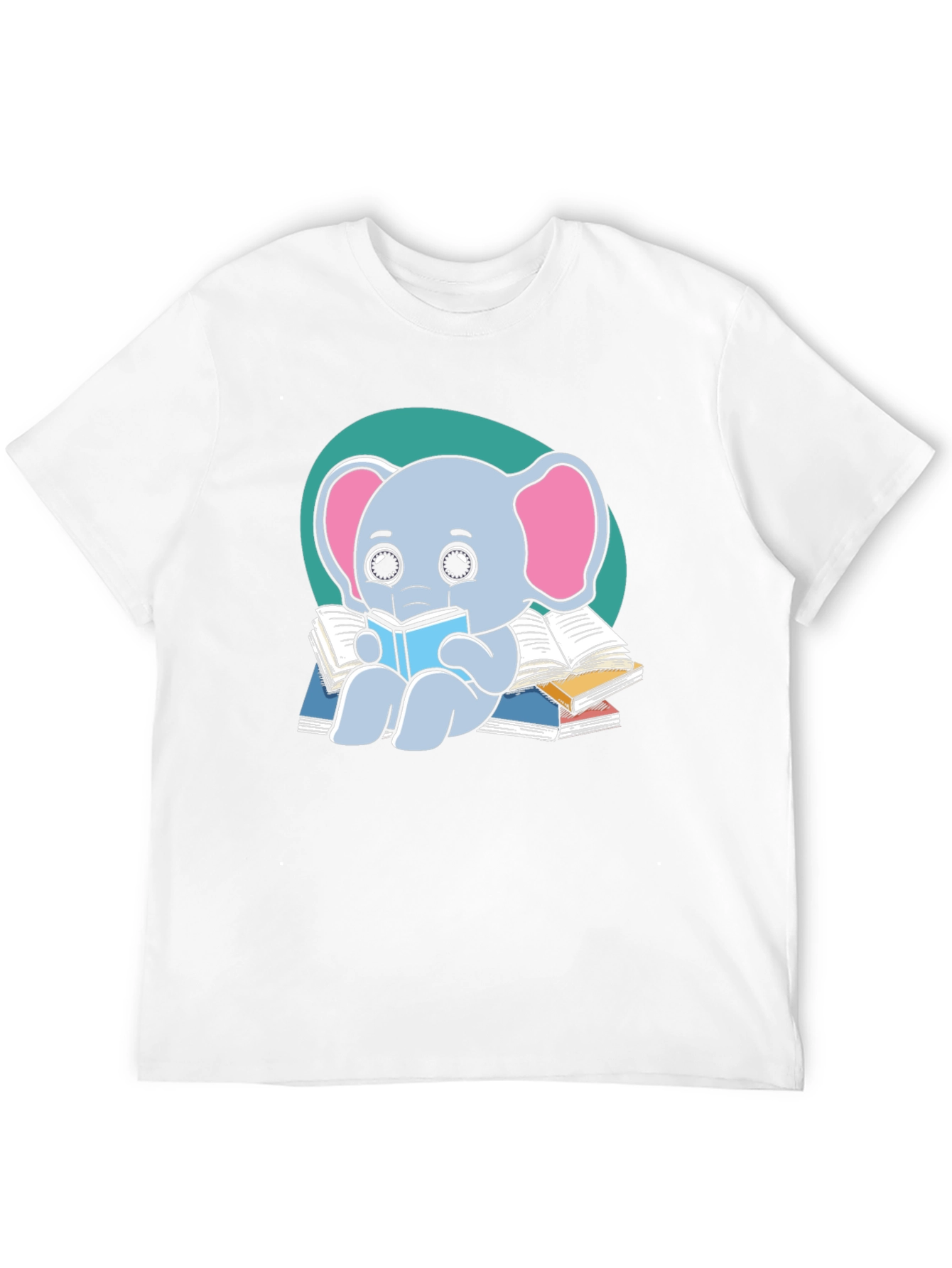 Black Reading Elephant T-Shirt view 12