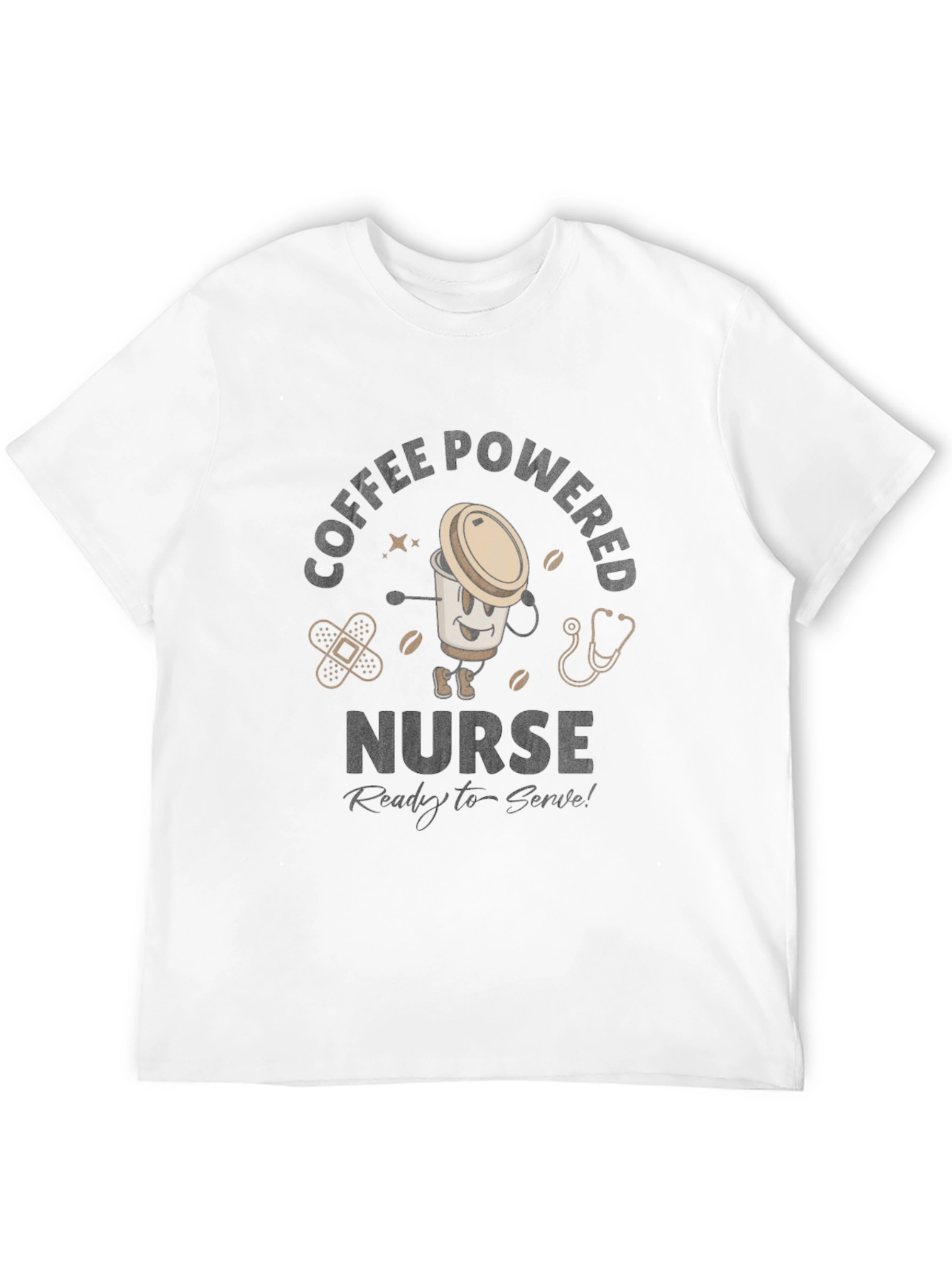 Black Coffee Loving Nurse Graphic Tee view 12