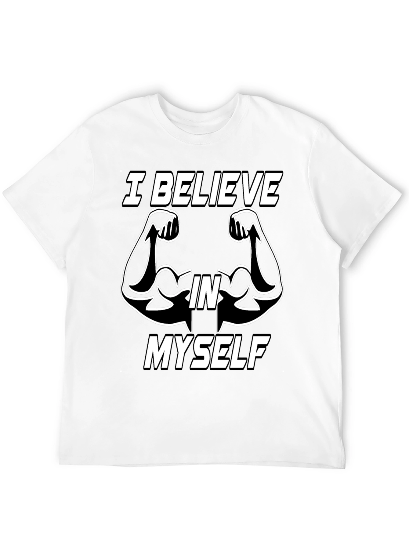 Black Believe In Myself Graphic Tee - Black view 12
