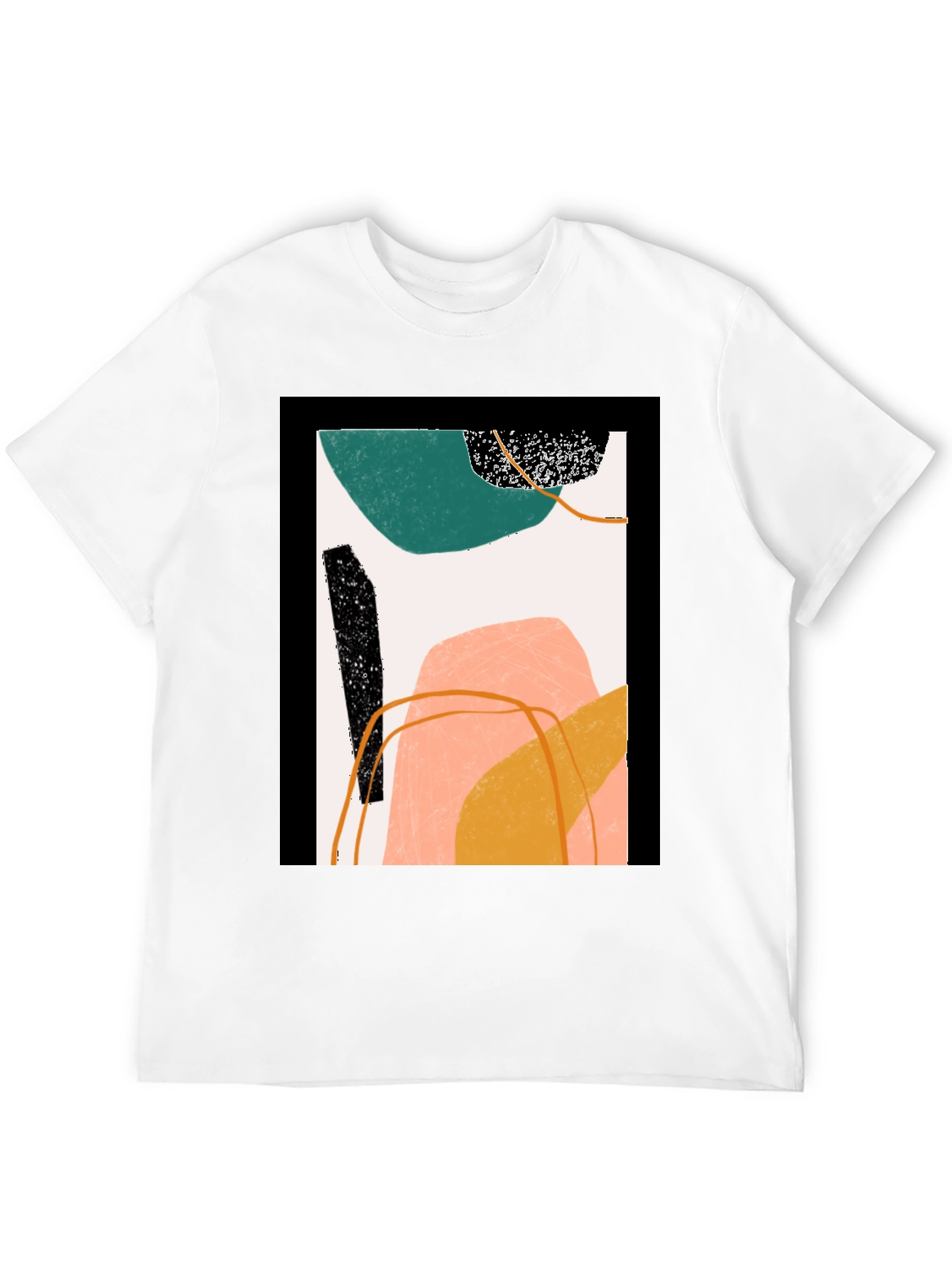 Black Abstract Art Graphic Tee - Modern Minimalist Design view 12