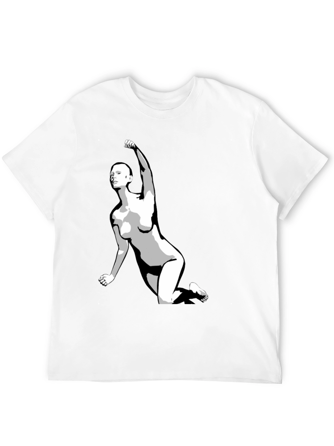 Black Bold Graphic Tee - Empowered Figure Design view 12