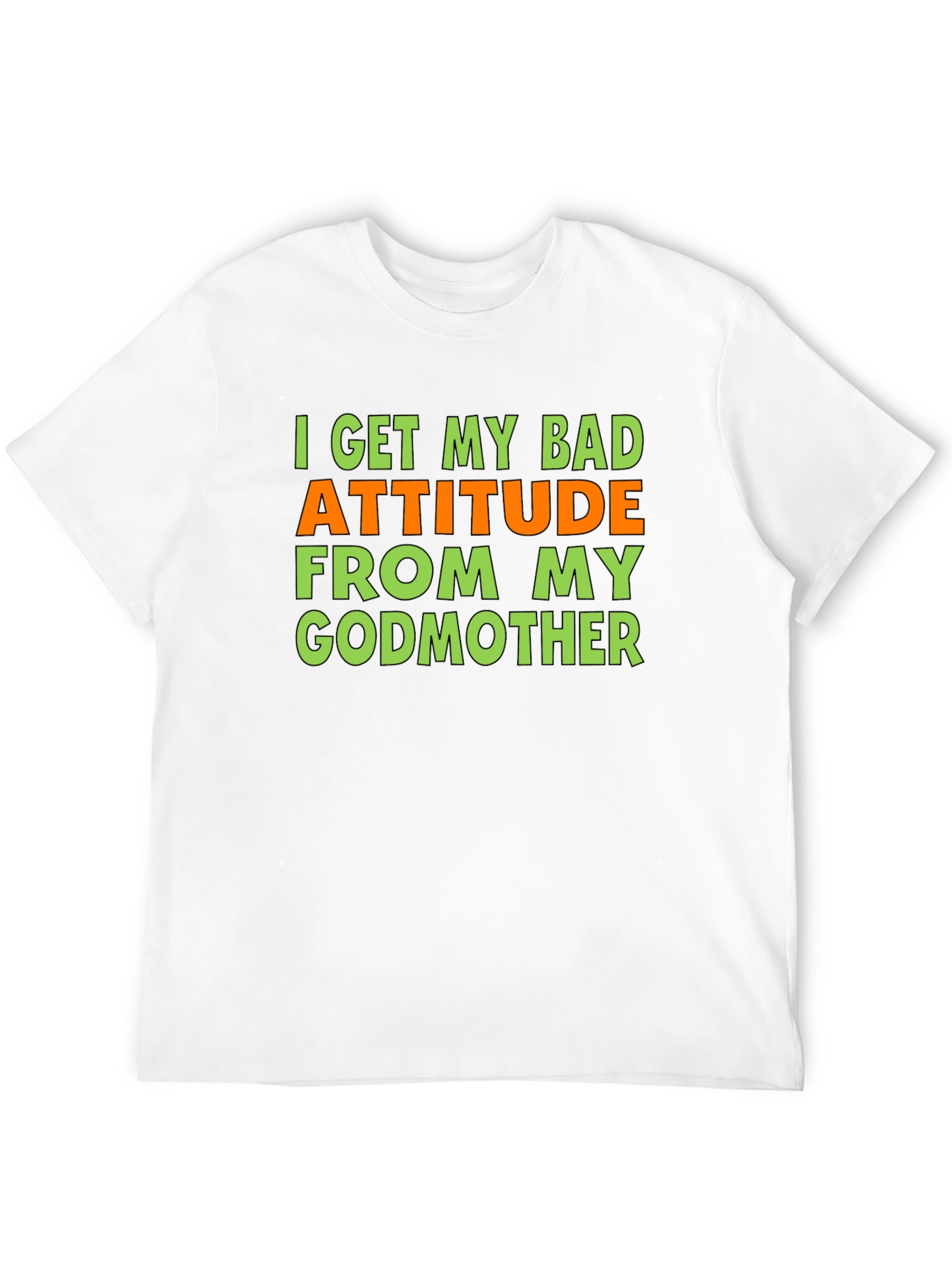 Black Bad Attitude Godmother Graphic T-Shirt - Funny Novelty Tee view 12