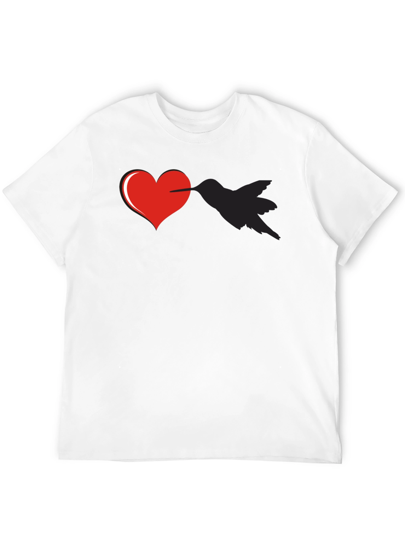 Black Heart Pierced By Hummingbird Graphic Tee view 12