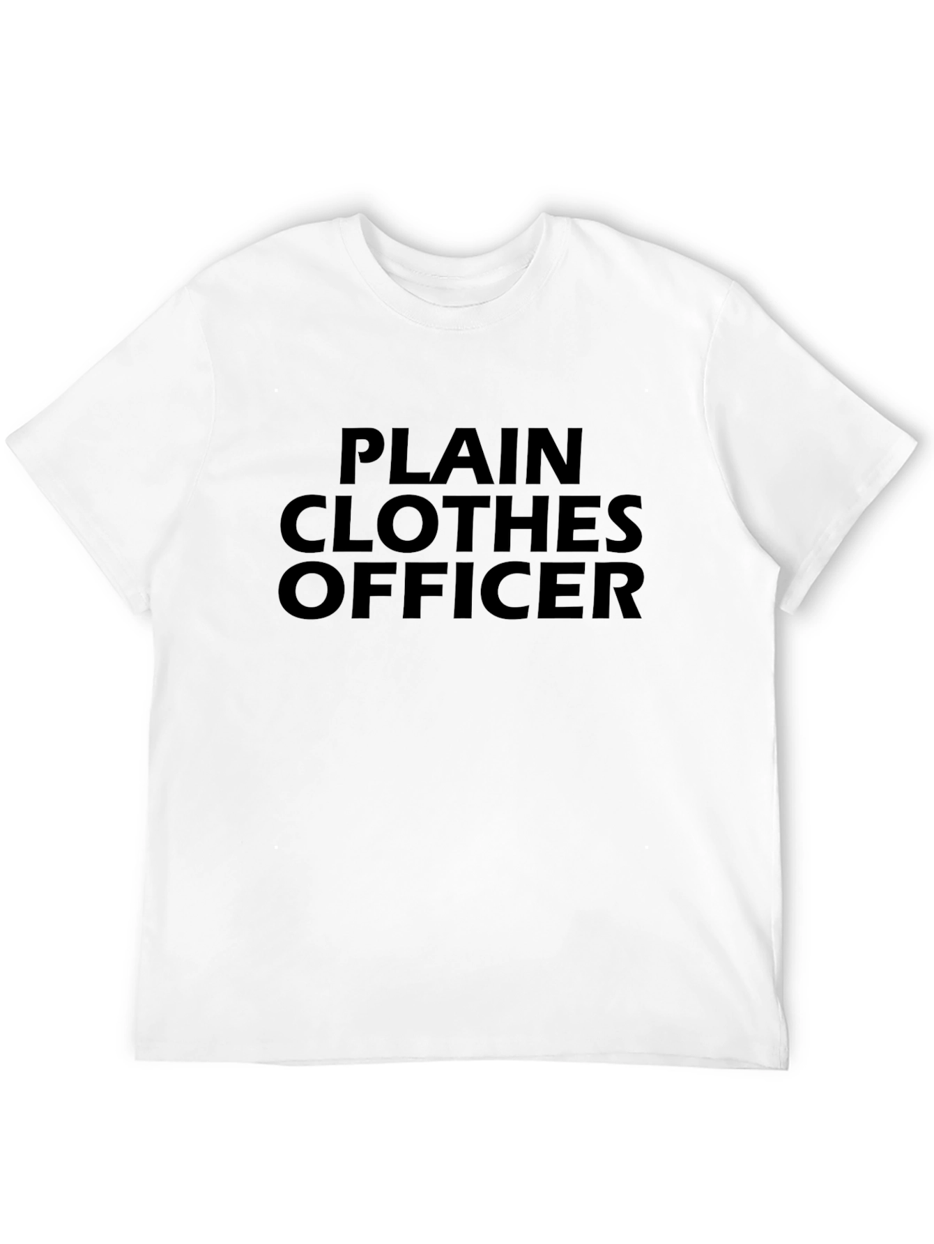 Black Plain Clothes Officer Graphic Tee view 12