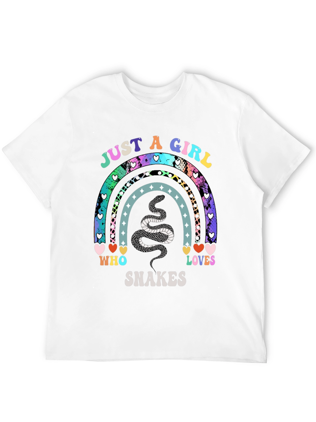 Black Just A Girl Who Loves Snakes T-Shirt view 12