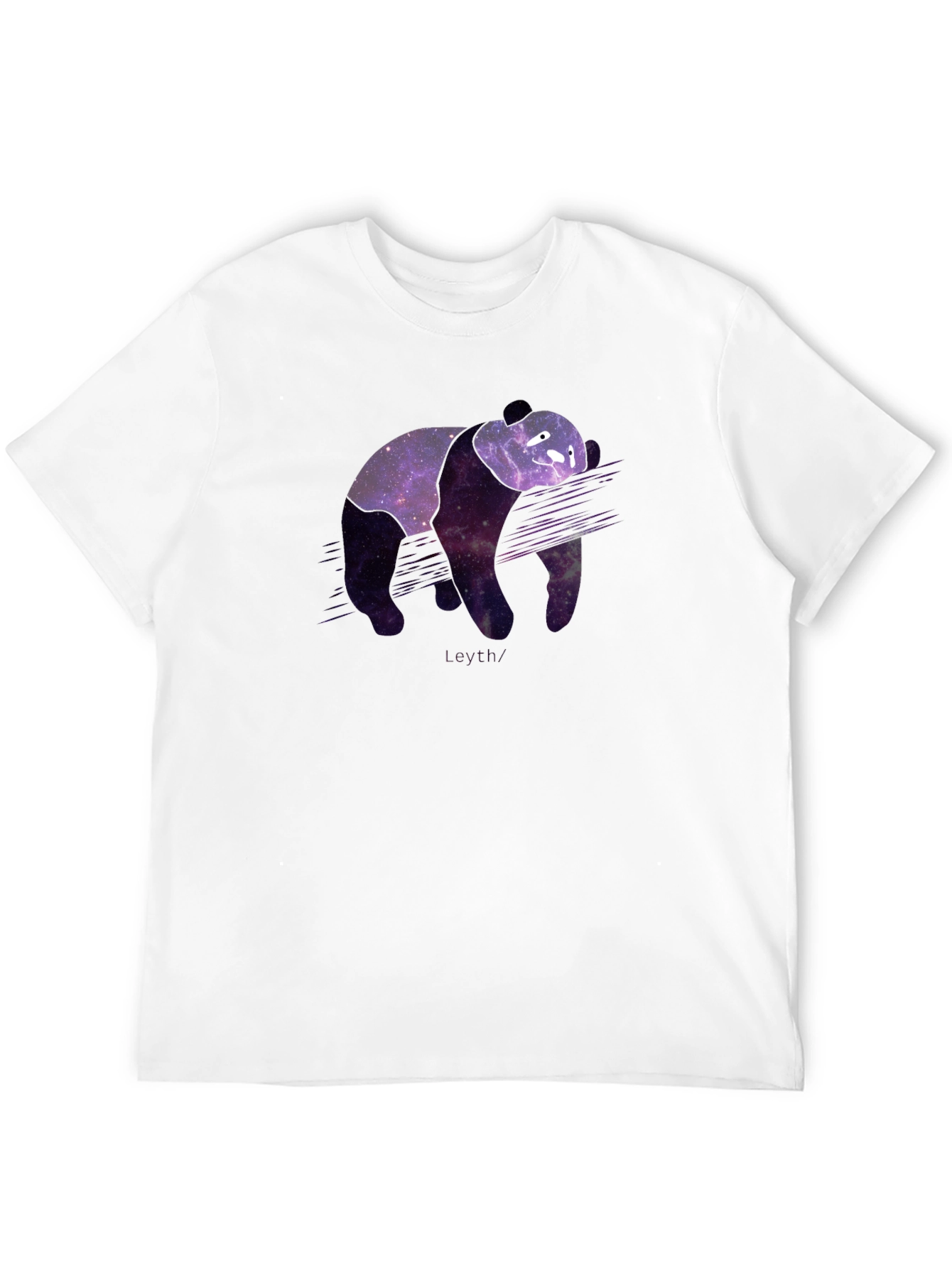 Black Galaxy Panda Graphic Tee view 12