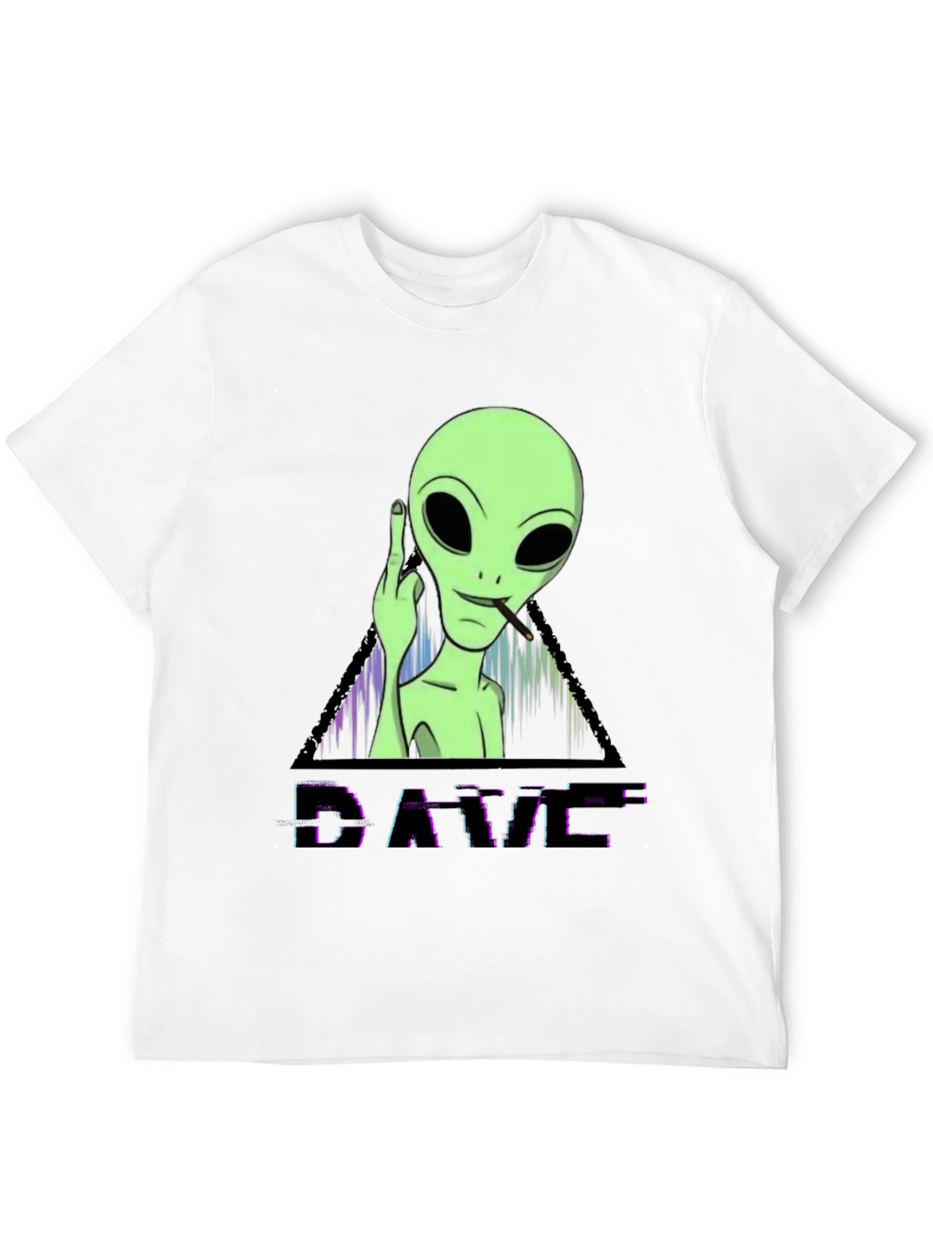 Black Cool Alien DAVE Graphic T-Shirt view 12