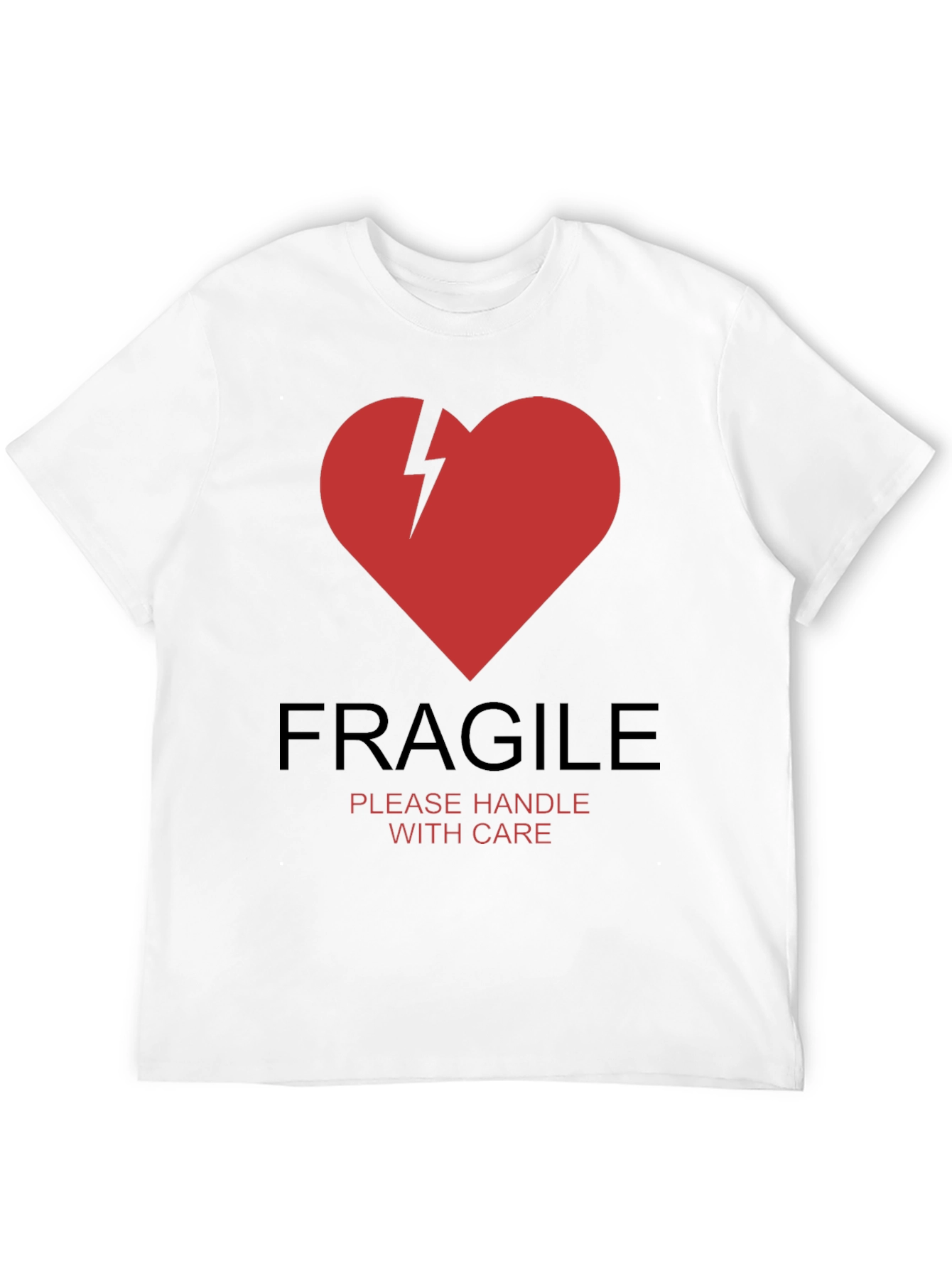 Black Fragile Heart Graphic T-Shirt - Handle With Care view 12