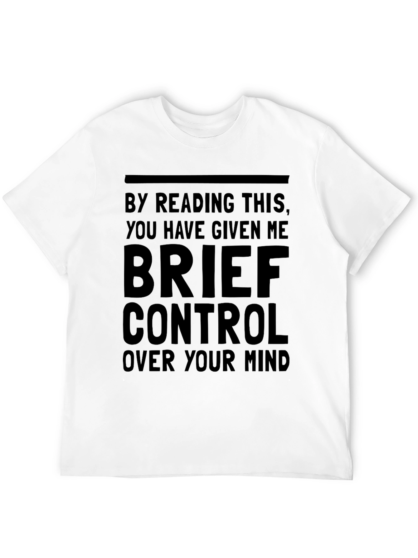Black Mind Control Black Graphic T-Shirt view 12
