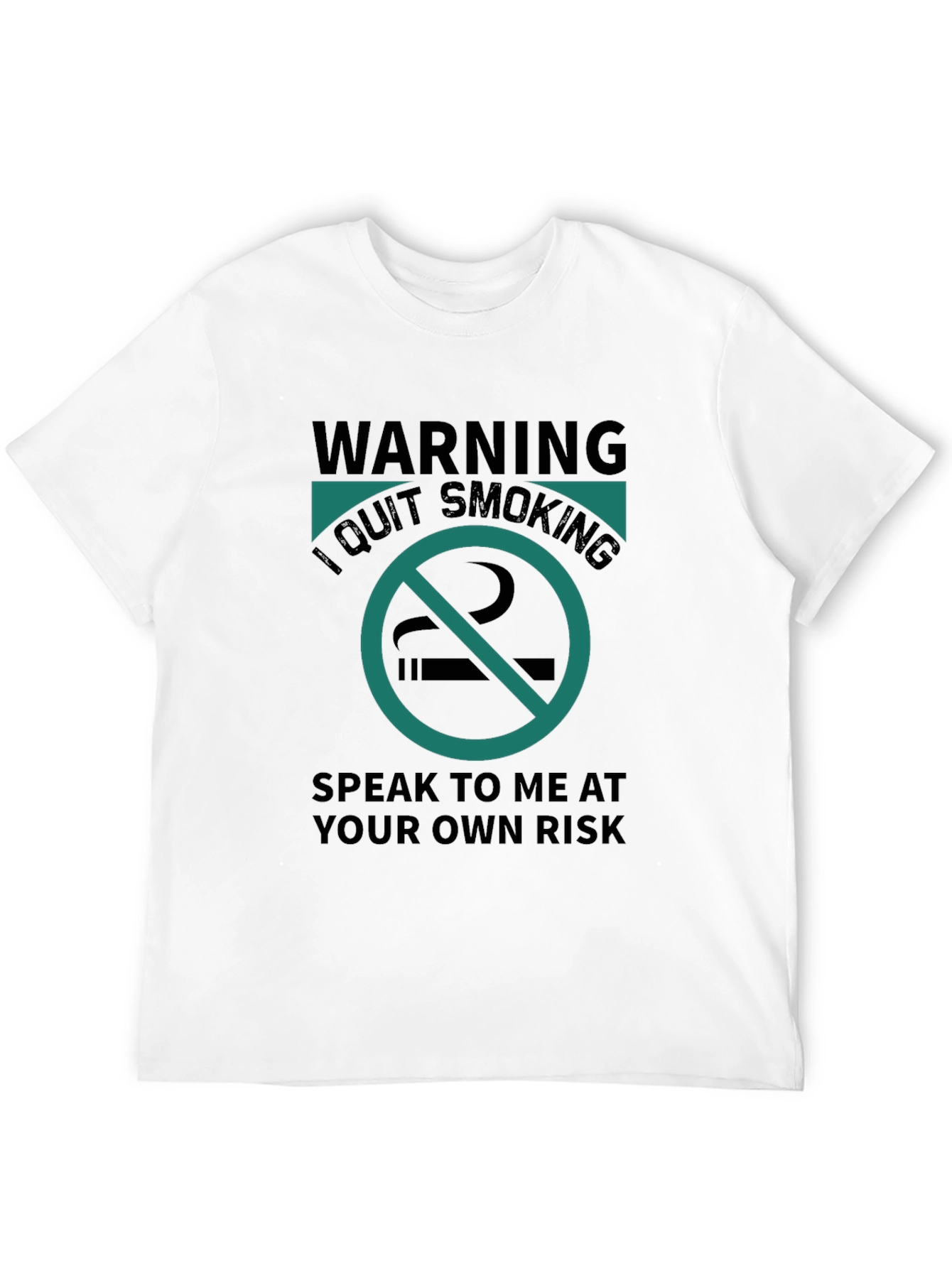 Black Warning I Quit Smoking Black T-Shirt view 12