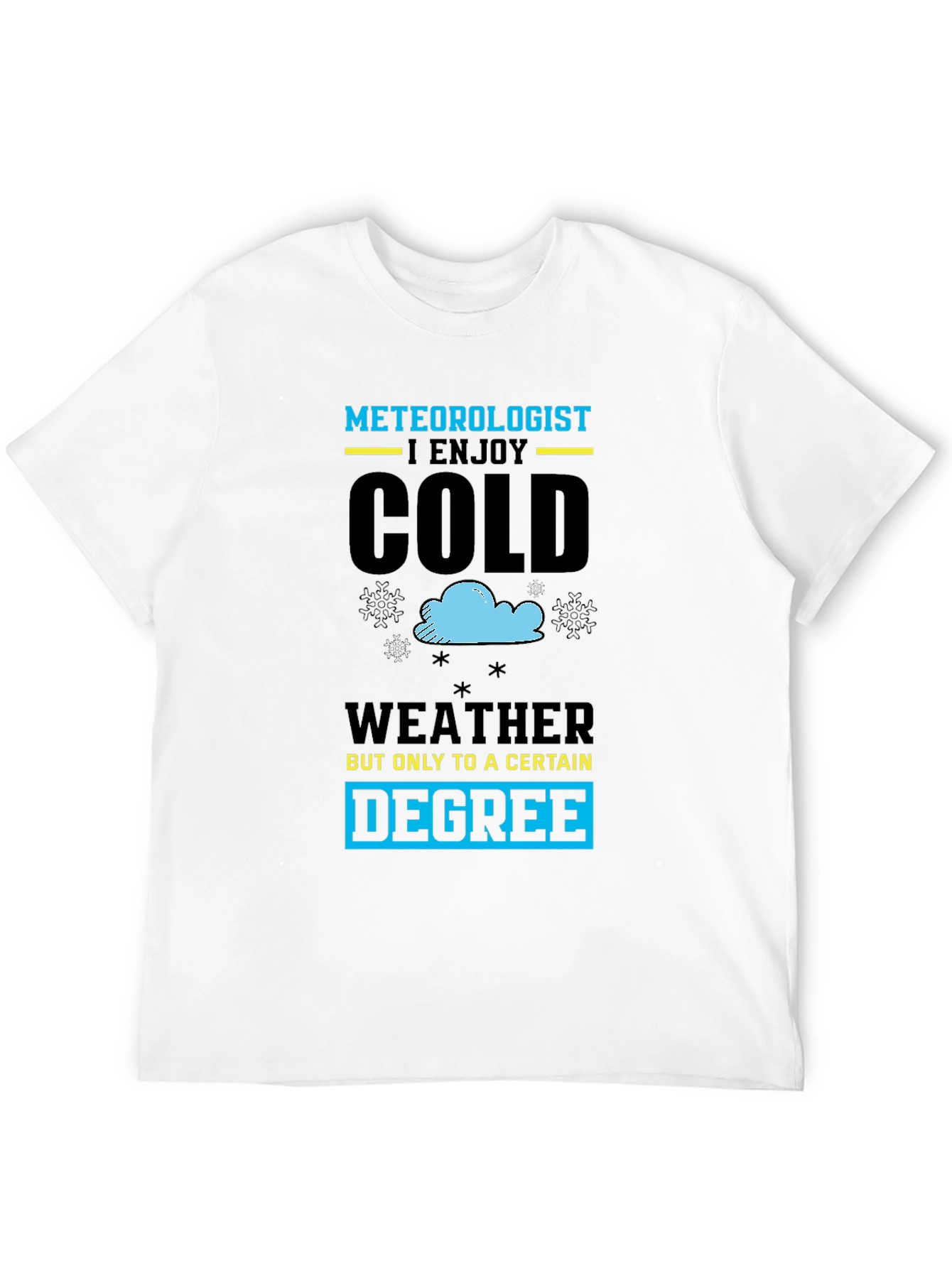 Black Meteorologist Cold Weather Graphic T-Shirt view 12