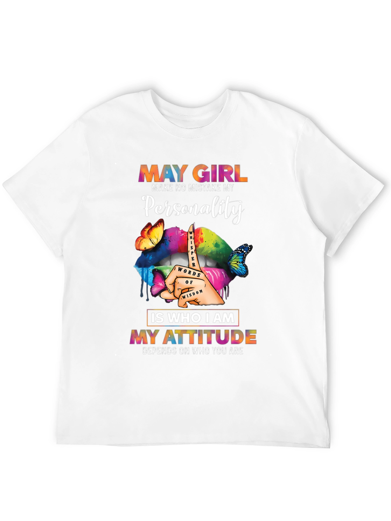 Black May Girl Personality Attitude Graphic Tee view 12