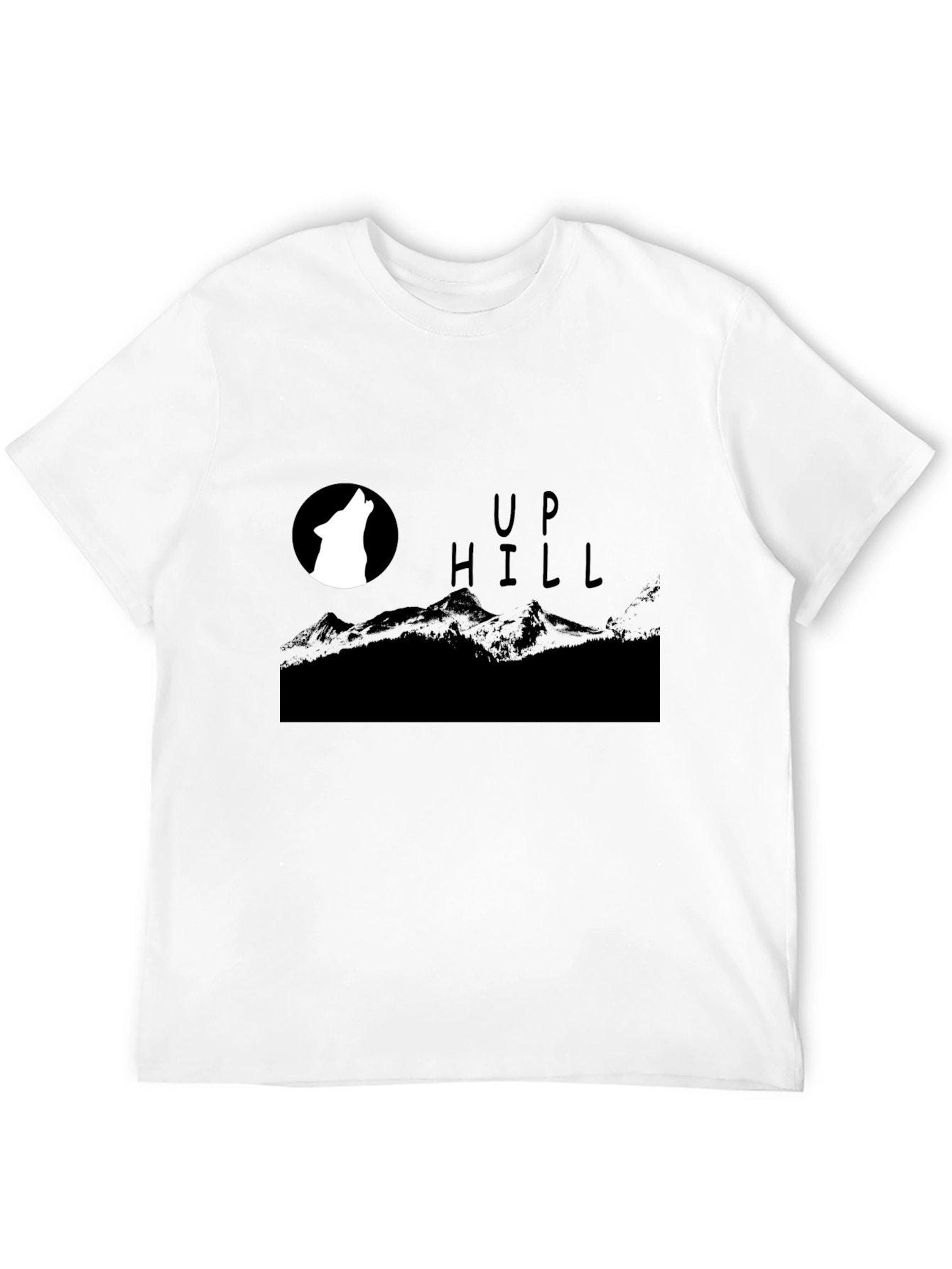 Black Men's Black 'Up Hill' Graphic Tee view 12