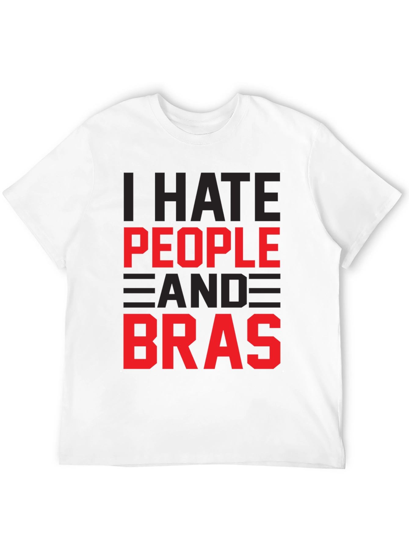 Black I Hate People & Bras Graphic T-Shirt view 12